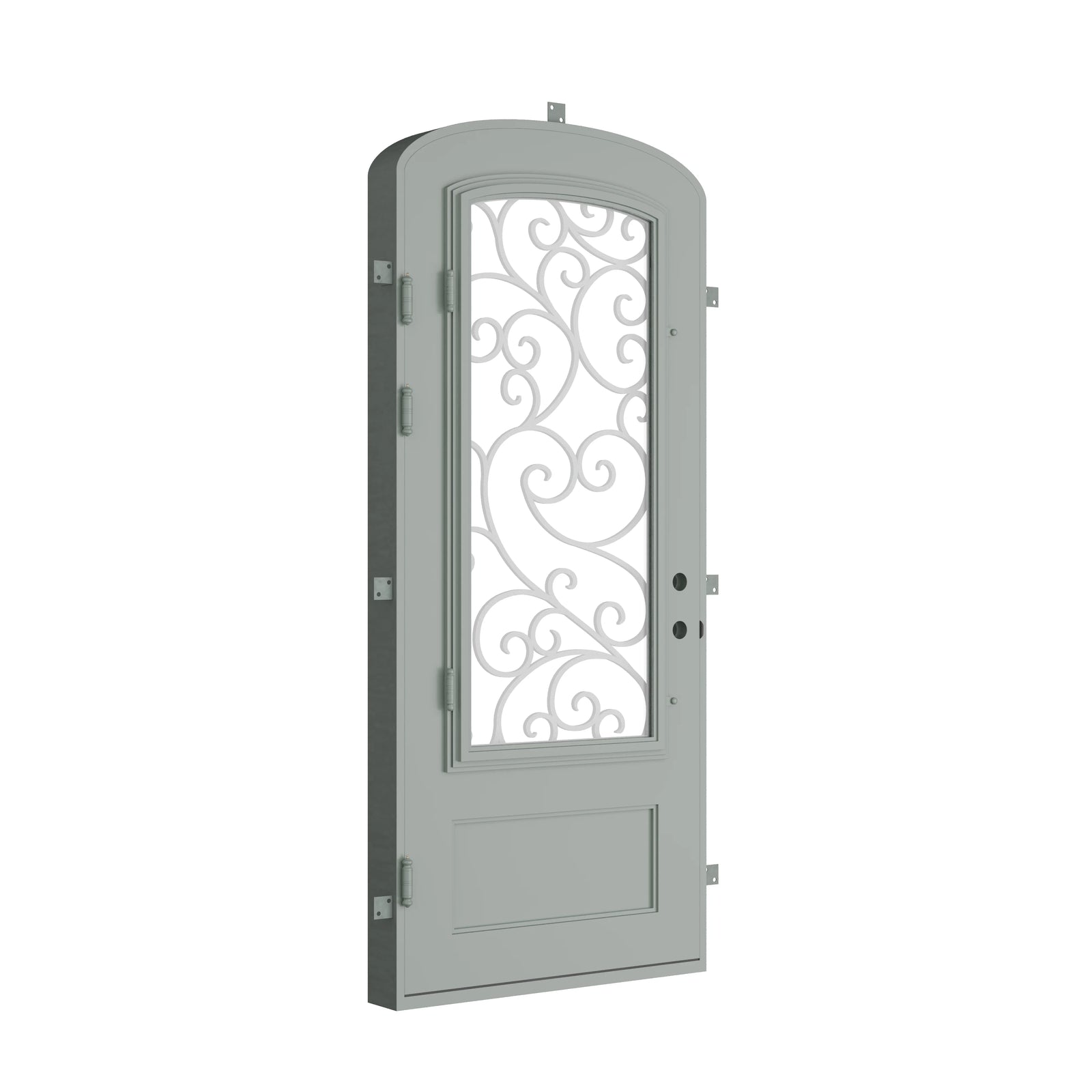 Pinkys Story steel door, single, mini arch, closed