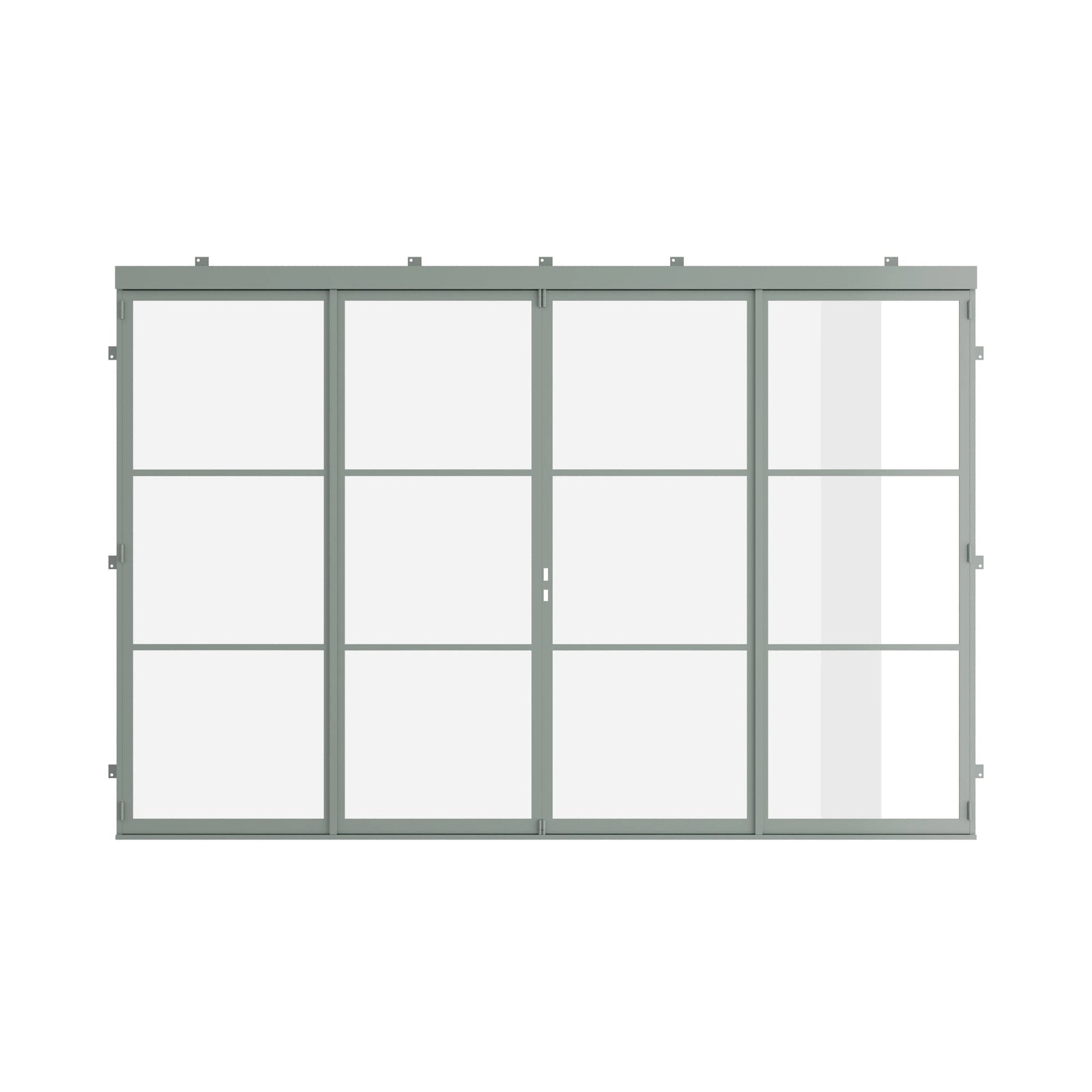Pinkys Air 4 steel door, bifold, center-split, closed