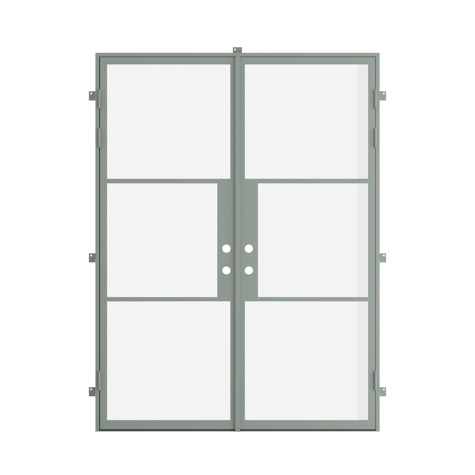 designer double front door in Montecito Mint