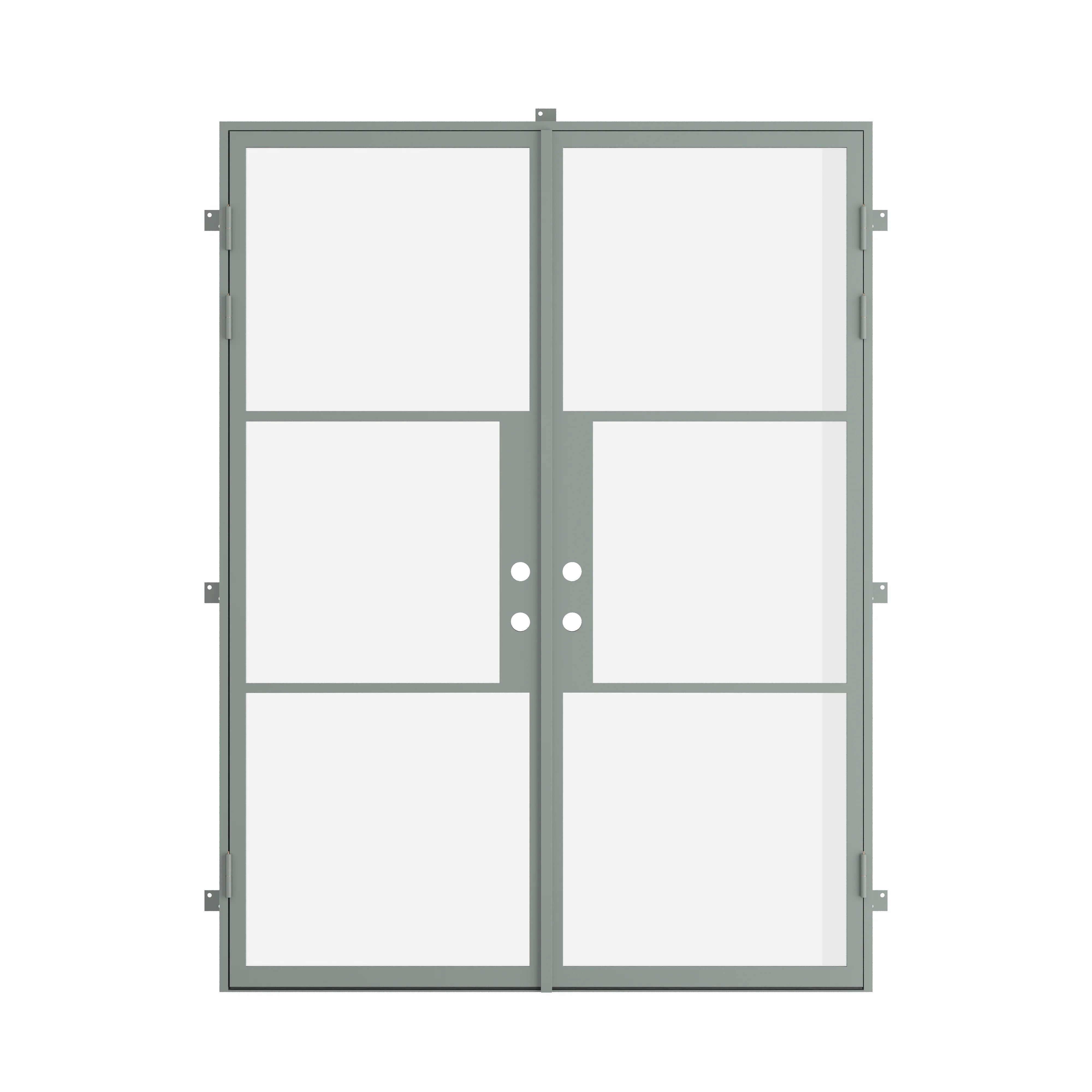 designer double front door in Montecito Mint
