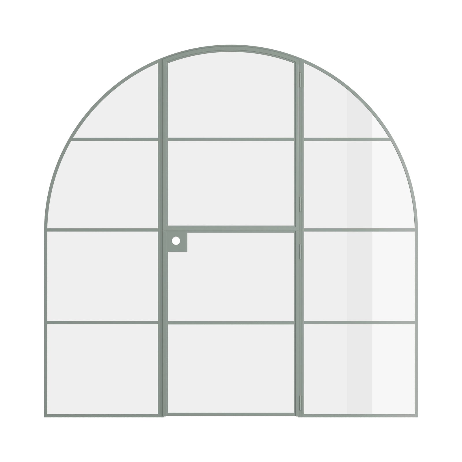 Pinkys Air 4 interior steel door, single, full arch, Dutch, with side windows, closed