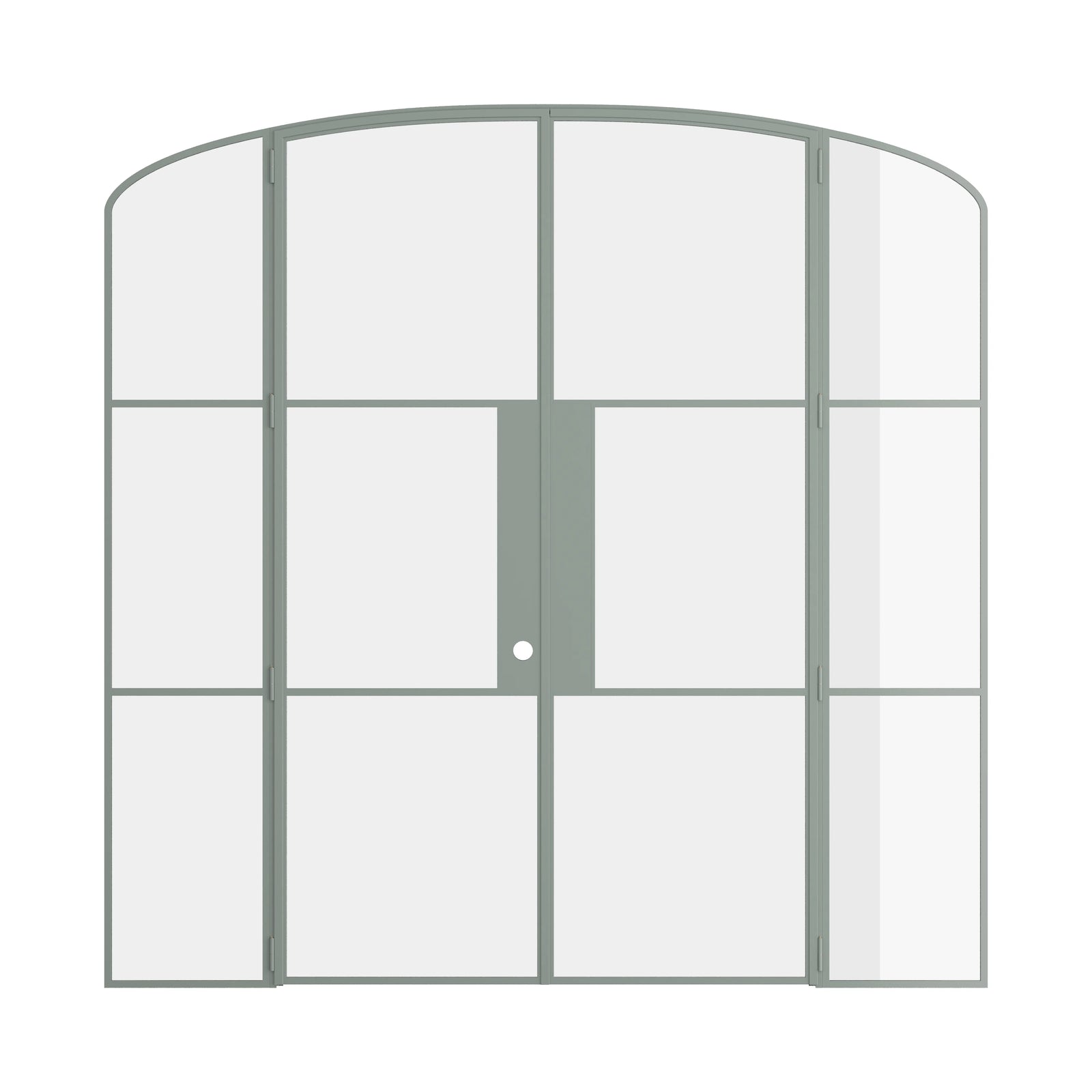 Pinkys Air 4 interior steel door, double, mini arch, with side windows, closed