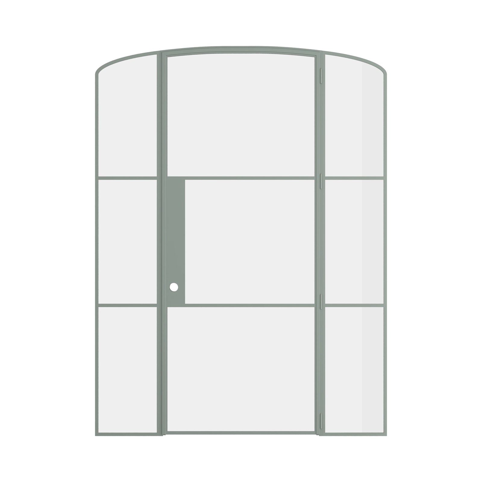 Pinkys Air 4 interior steel door, single, mini arch, with side windows, closed