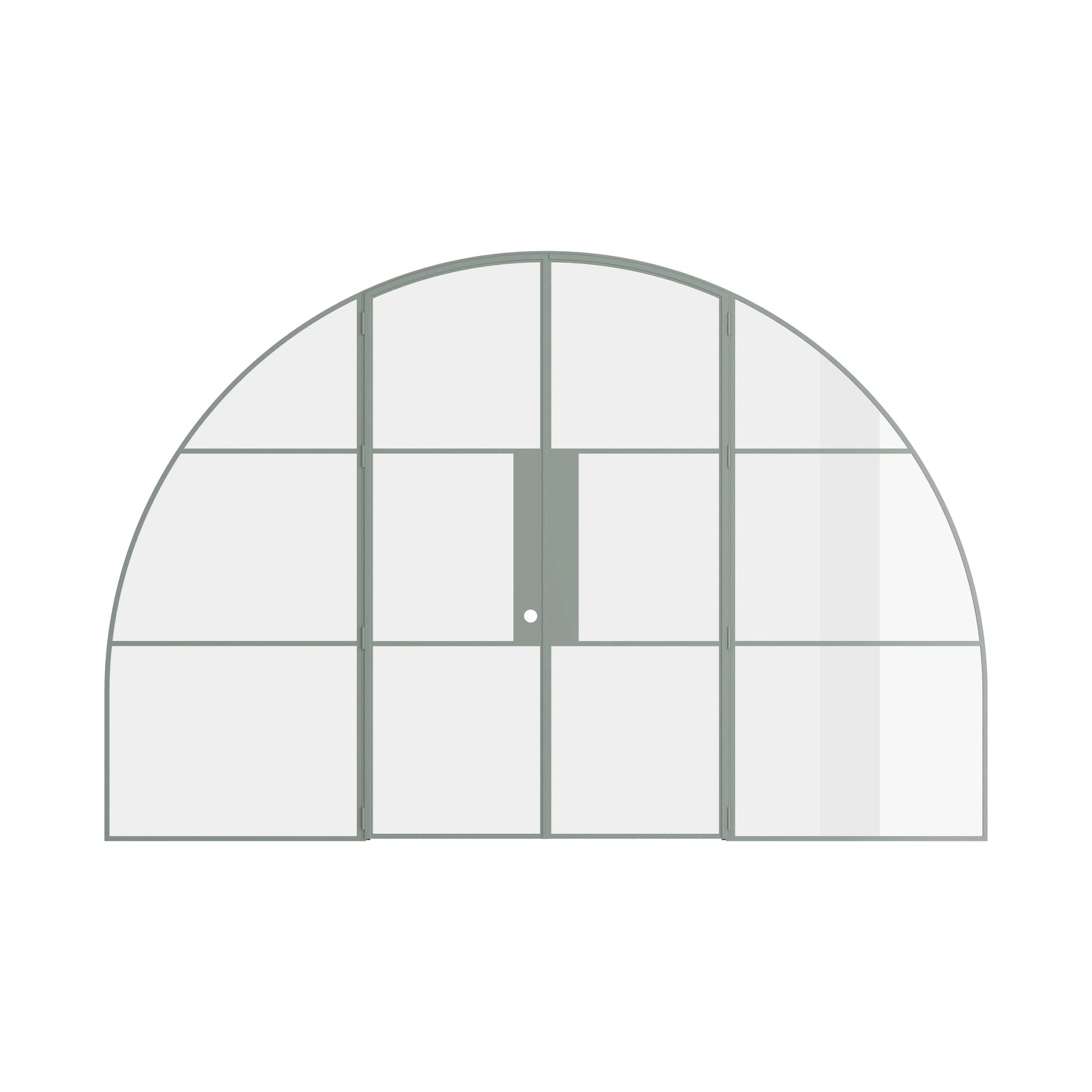 Pinkys Air 4 interior steel door, double, arch, with side windows, closed