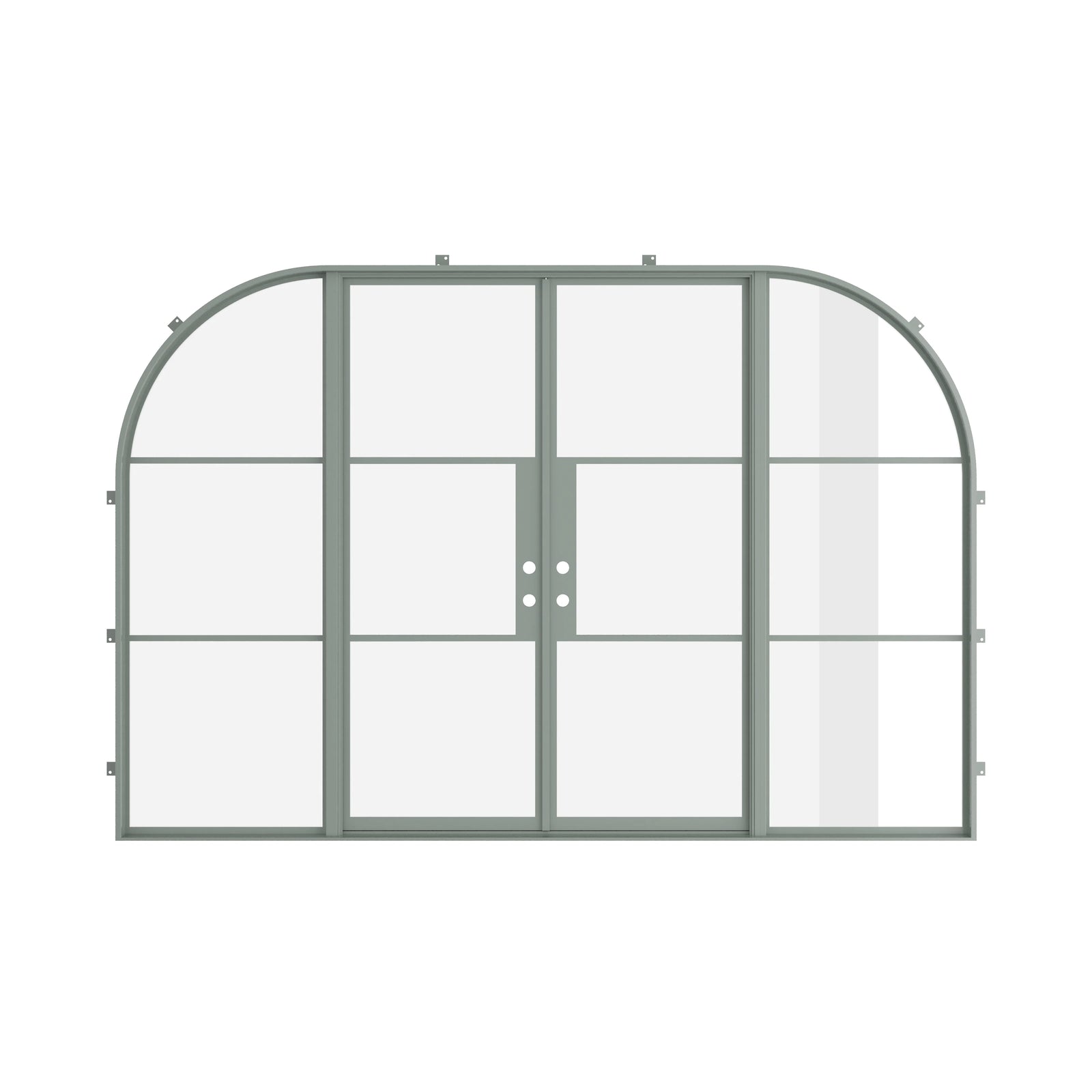 Pinkys Air 4 steel door, double, flat, with side windows, closed