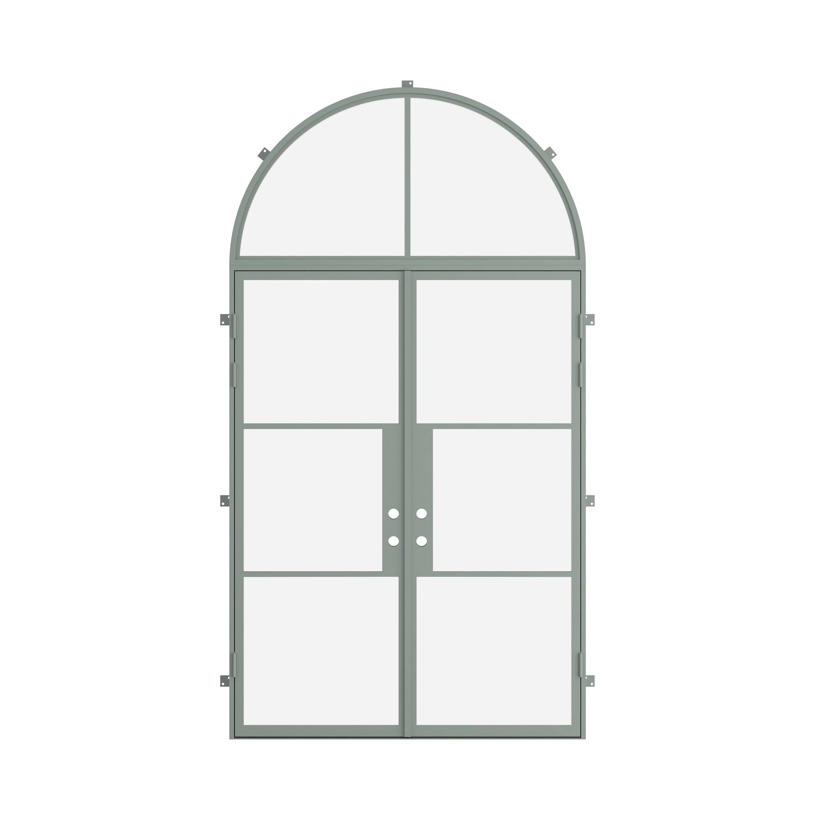 Pinkys Air 4 steel door, double, flat, with a full-arch top window, closed