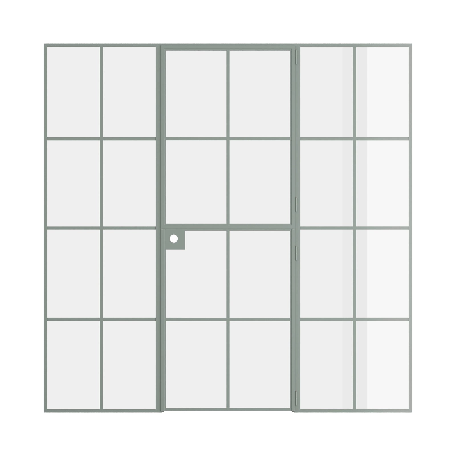 Pinkys Air 5 interior steel door, single, flat, Dutch, with side windows, closed