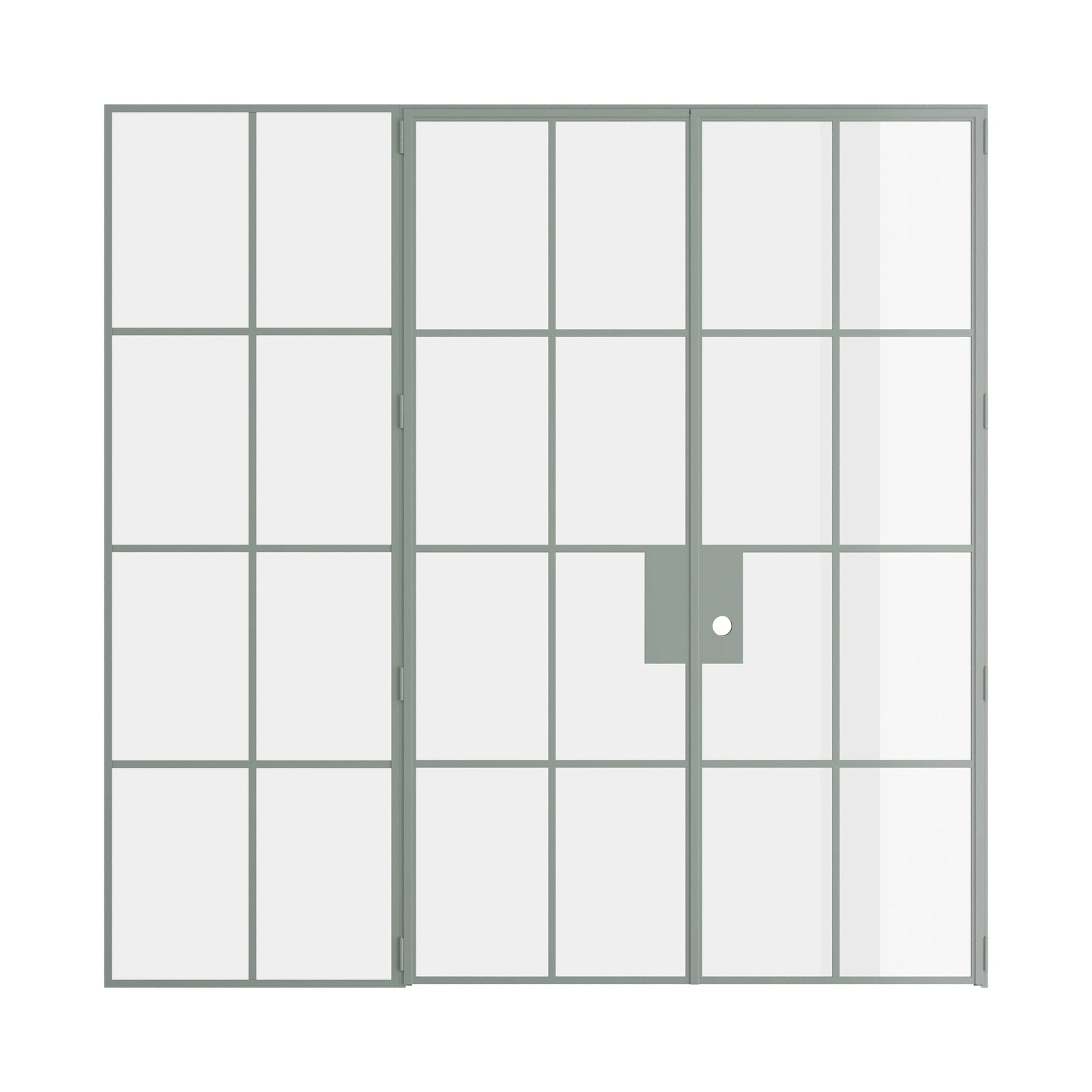 Pinkys Air 5 interior steel door, double, flat, with a left side window, closed