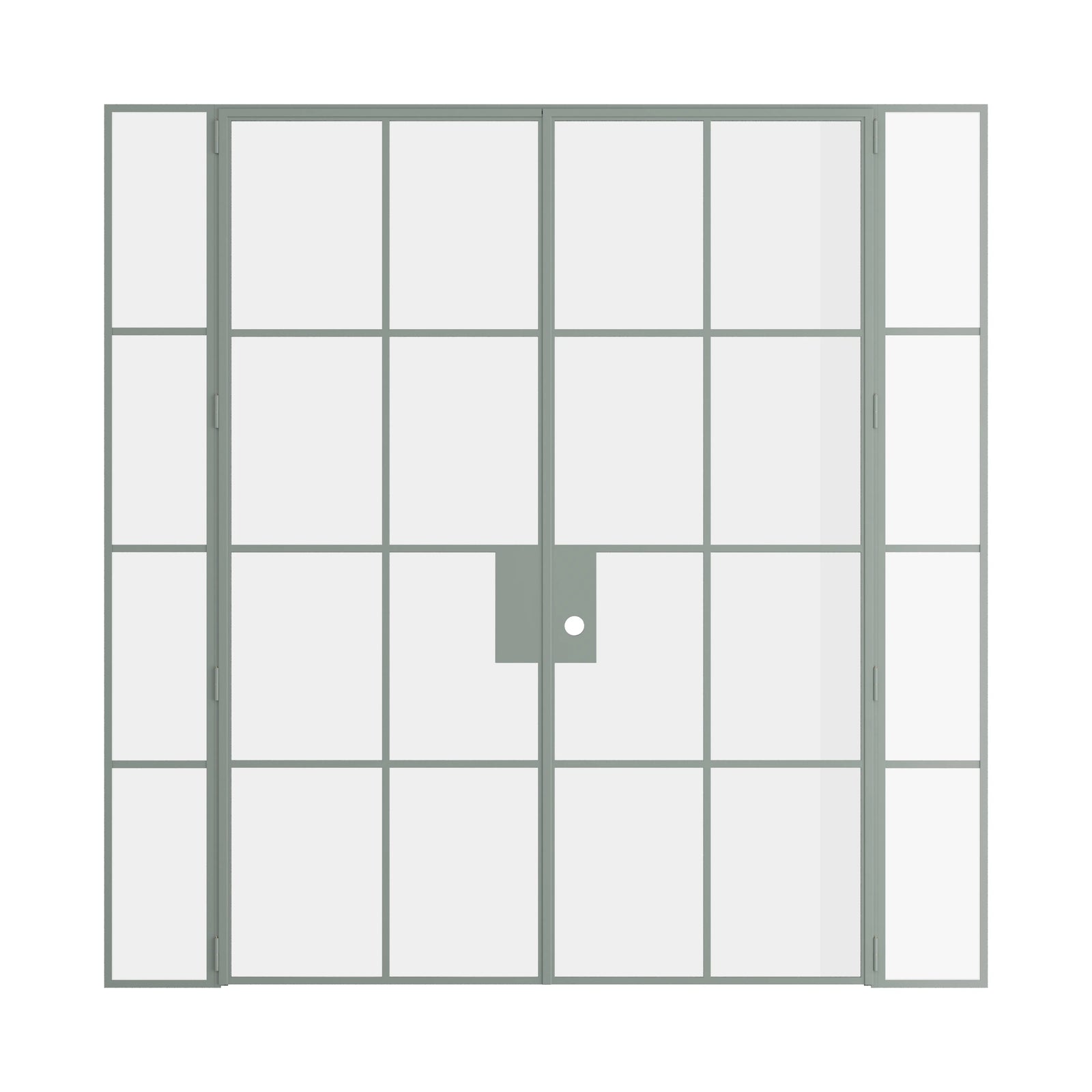 Pinkys Air 5 interior steel door, double, flat, with side windows, closed