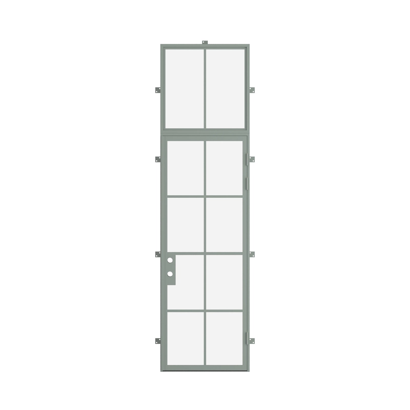 Pinkys Air 5 steel door, single, flat, with a flat top window, closed
