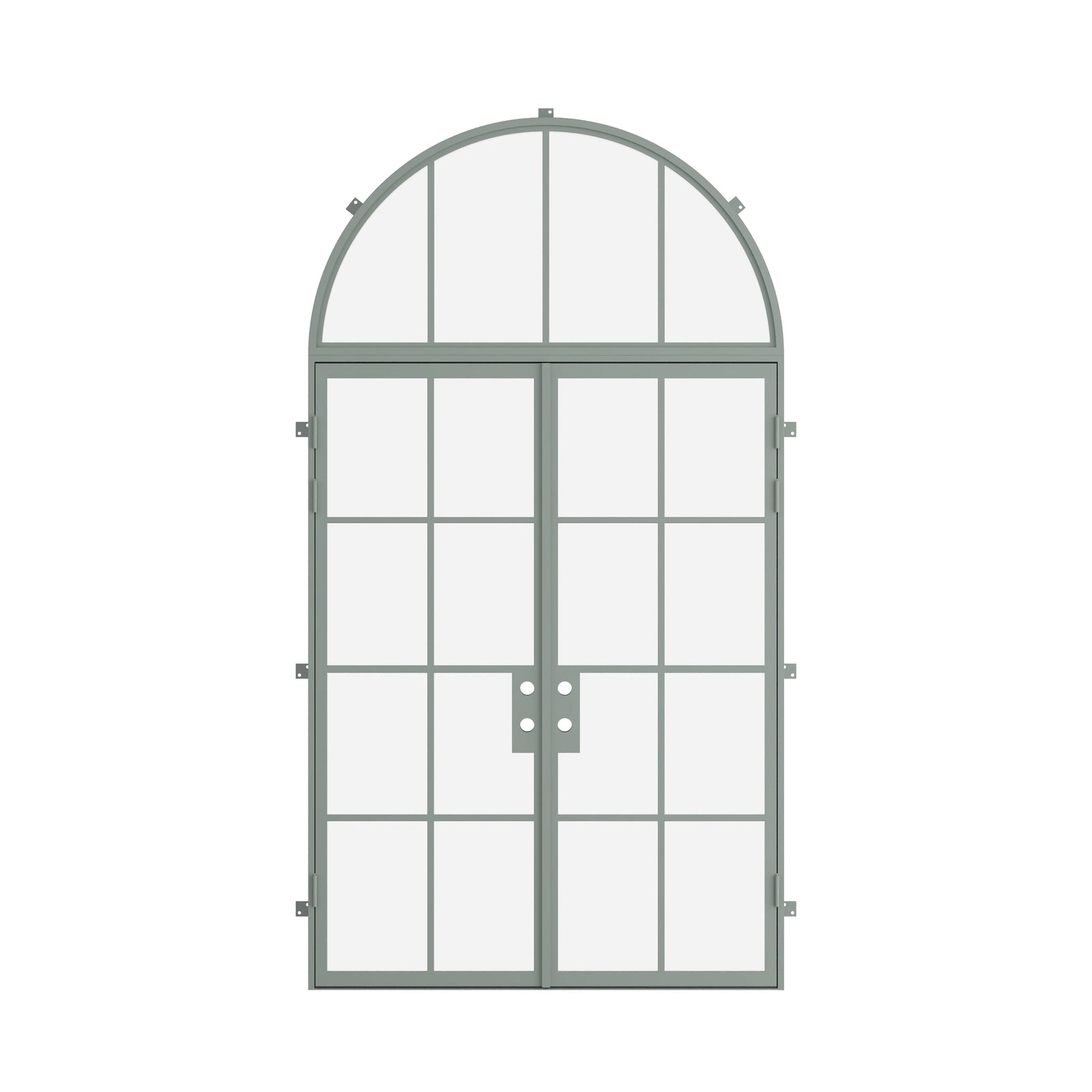 Pinkys Air 5 steel door, double, flat, with a full-arch top window, closed