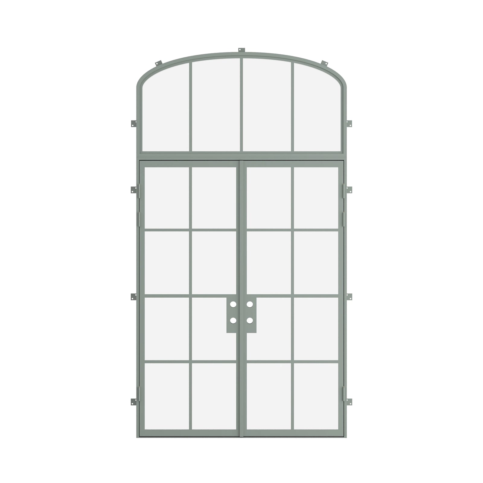 Pinkys Air 5 steel door, double, flat, with an arch top window, closed