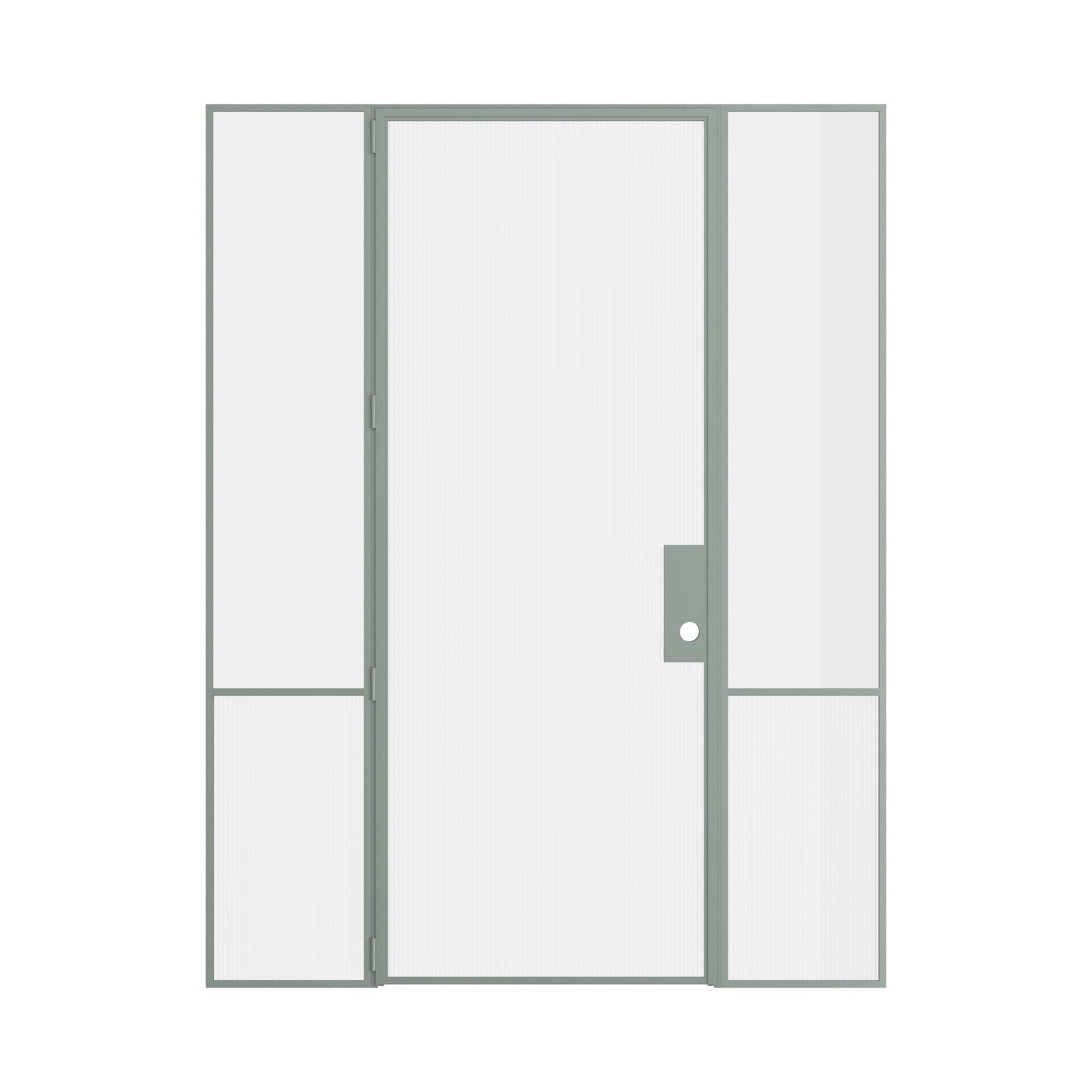 Pinkys Air Grand interior steel door, single, flat, with side windows, closed