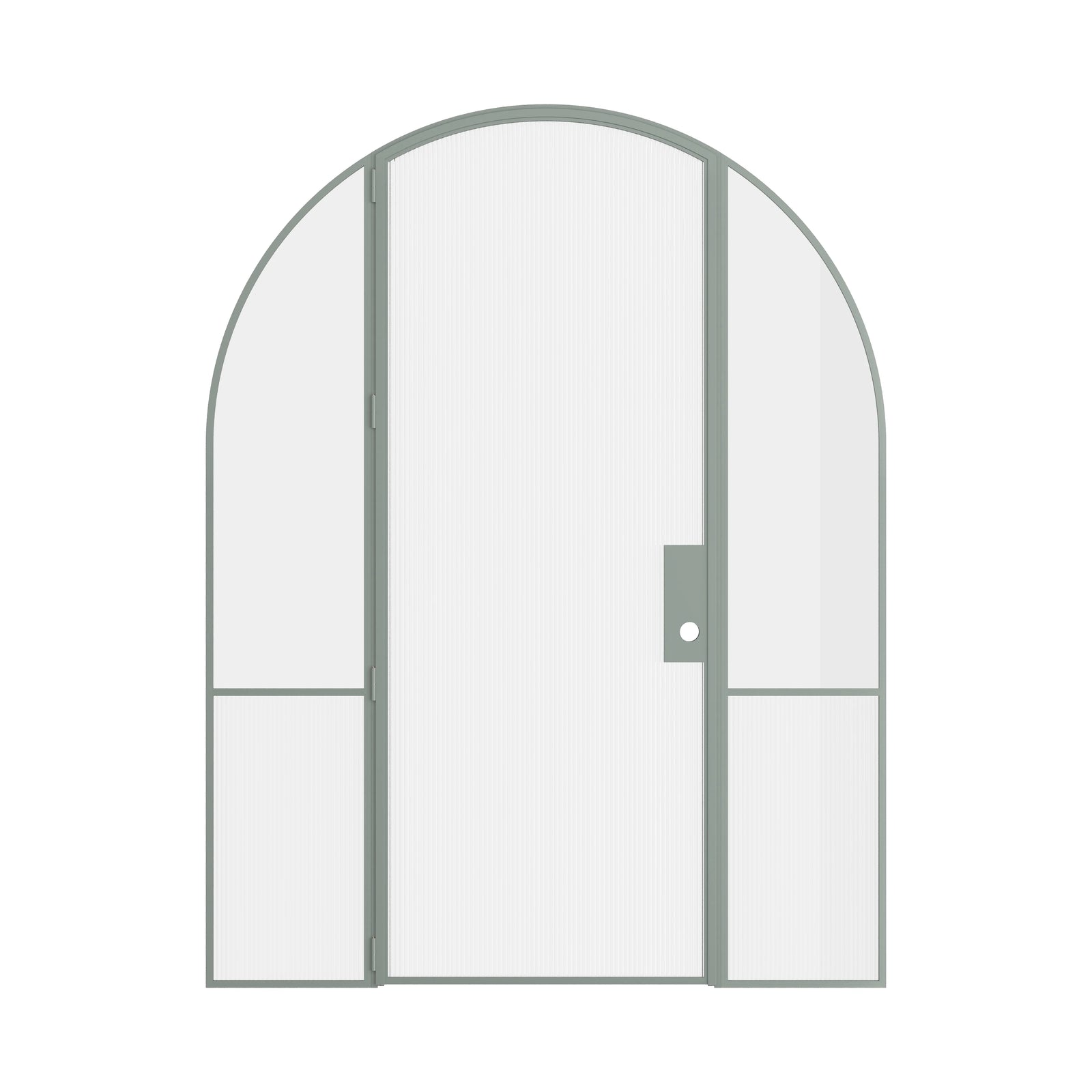 Pinkys Air Grand interior steel door, single, full arch, with side windows, closed