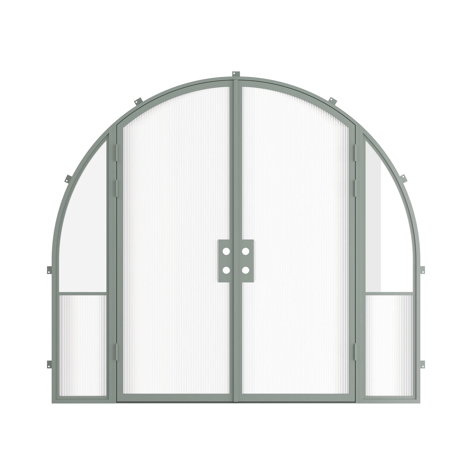 Pinkys Air Grand steel door, double, full arch, with side windows, closed
