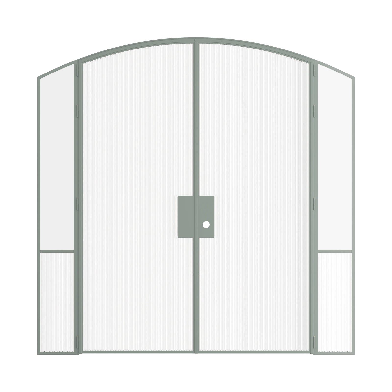 Pinkys Air Grand interior steel door, double, arch, with side windows, closed