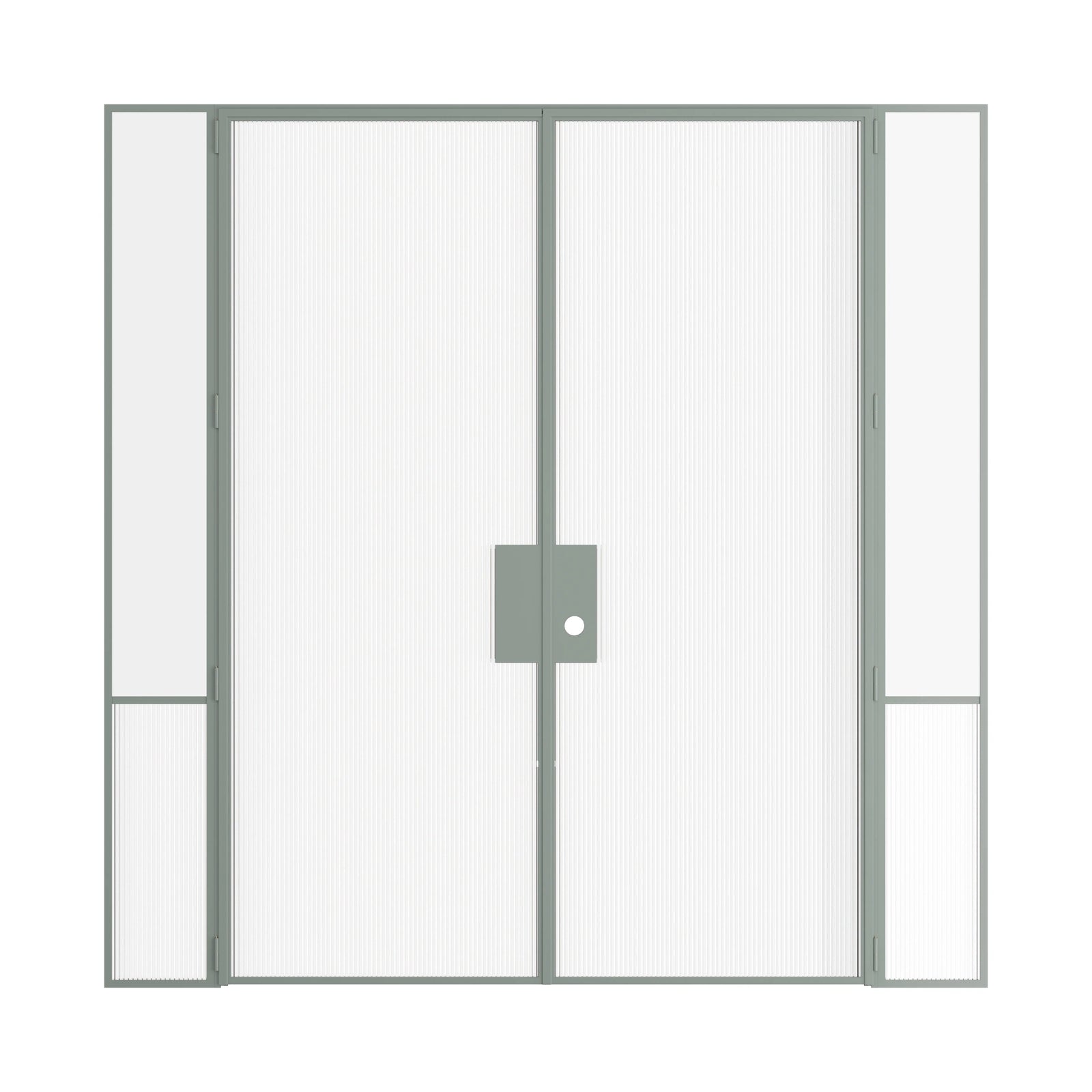 Pinkys Air Grand interior steel door, double, flat, with side windows, closed