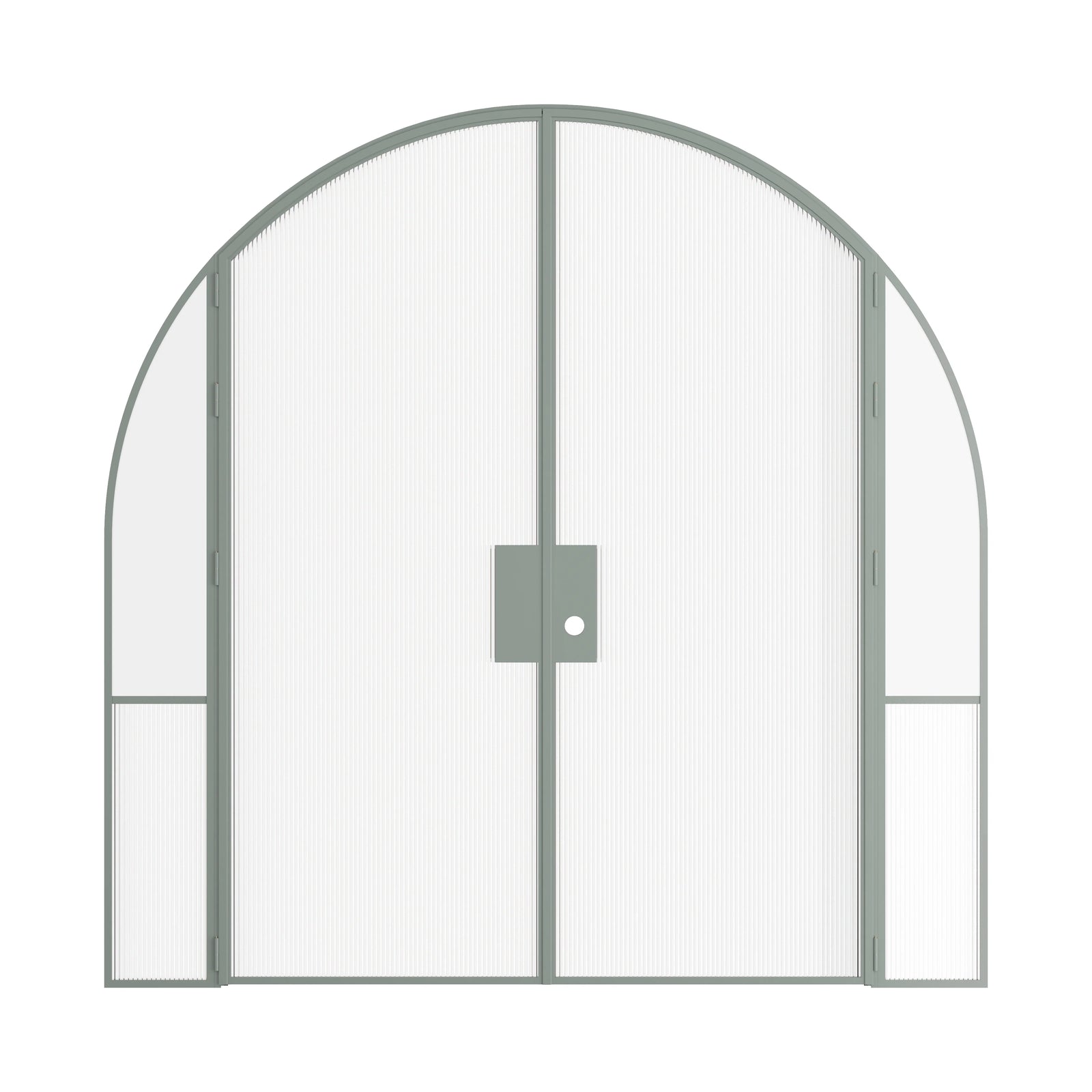 Pinkys Air Grand interior steel door, double, full arch, with side windows, closed