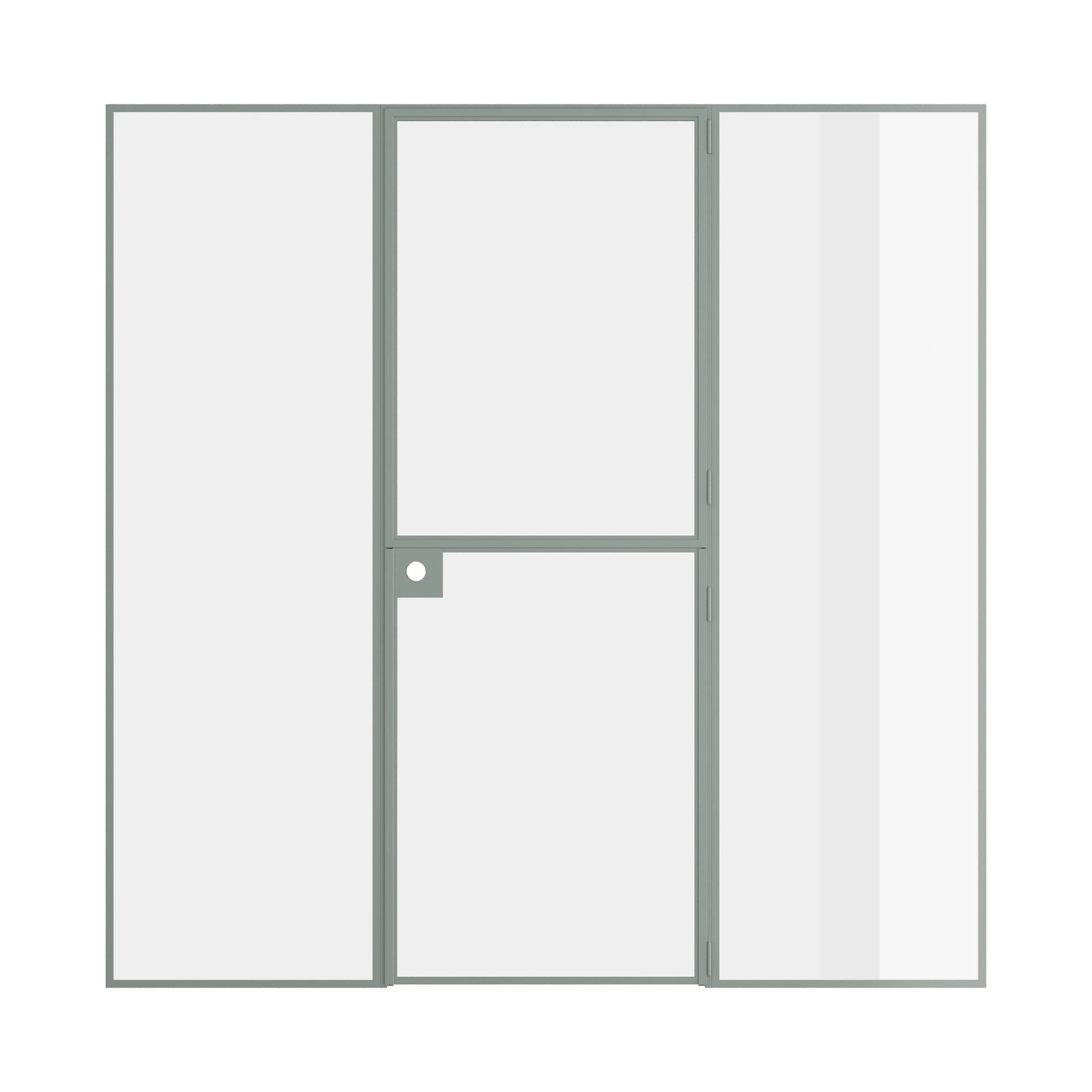 Pinkys Air Lite interior steel door, single, flat, Dutch, with side windows, closed