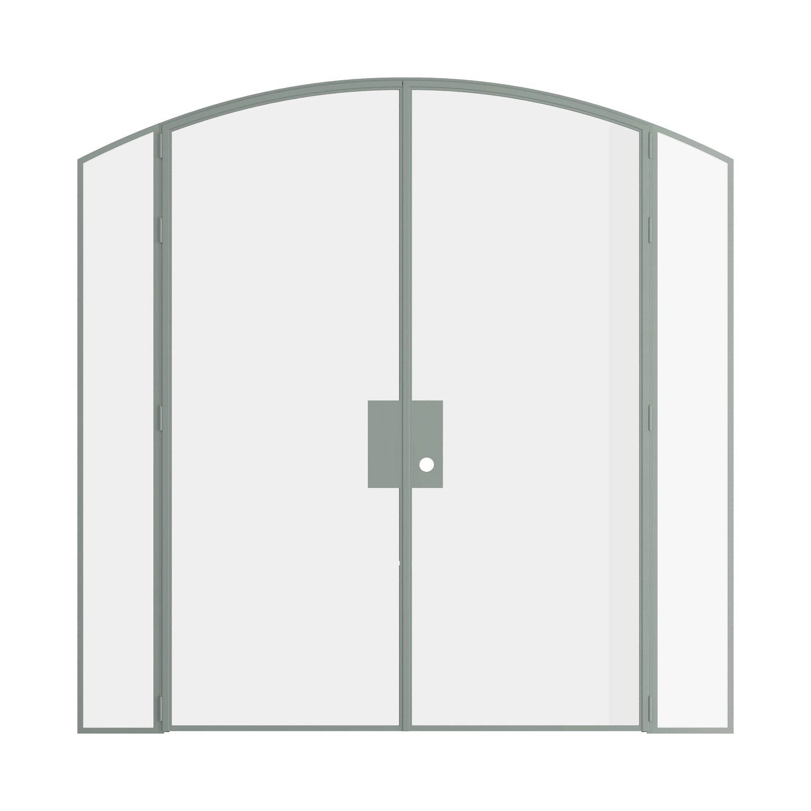 Pinkys Air Lite interior steel door, double, arch, with side windows, closed