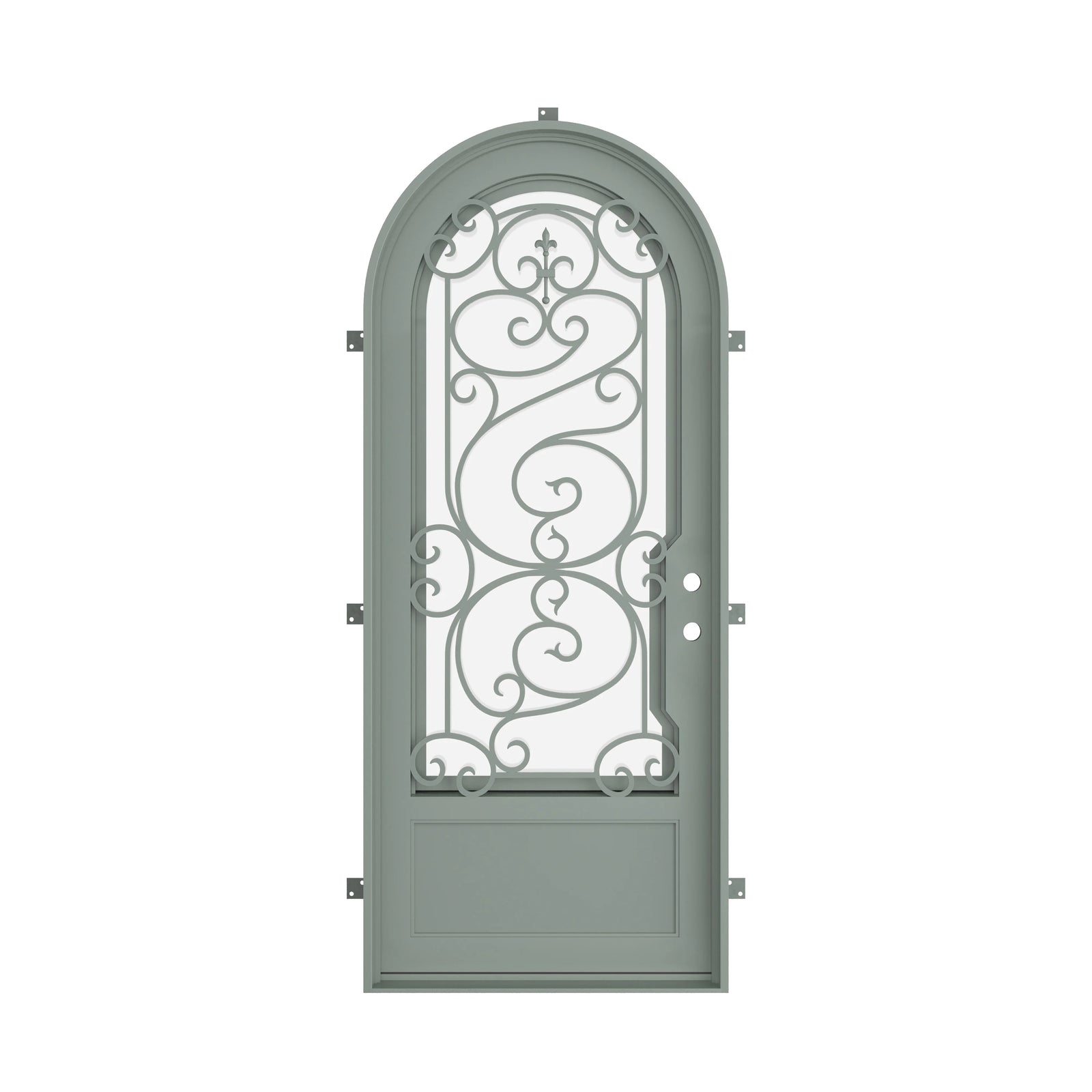 Pinkys Beverly steel door, single, full arch, closed