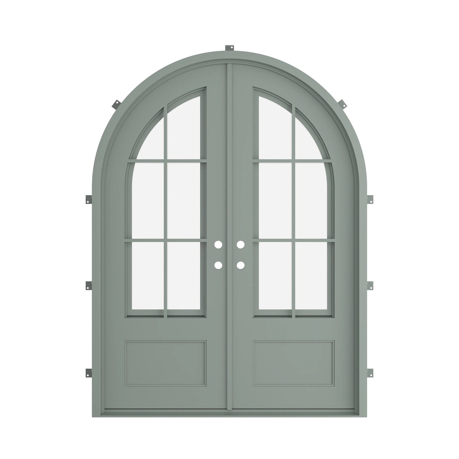 Pinkys Bristol steel door, double, full arch, closed