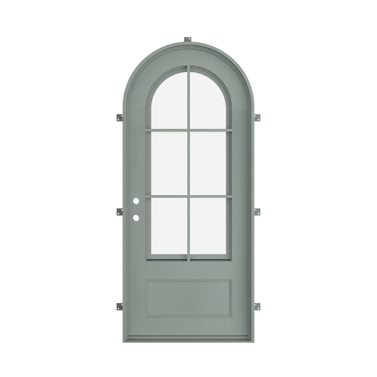 Pinkys Bristol steel door, single, full arch, closed
