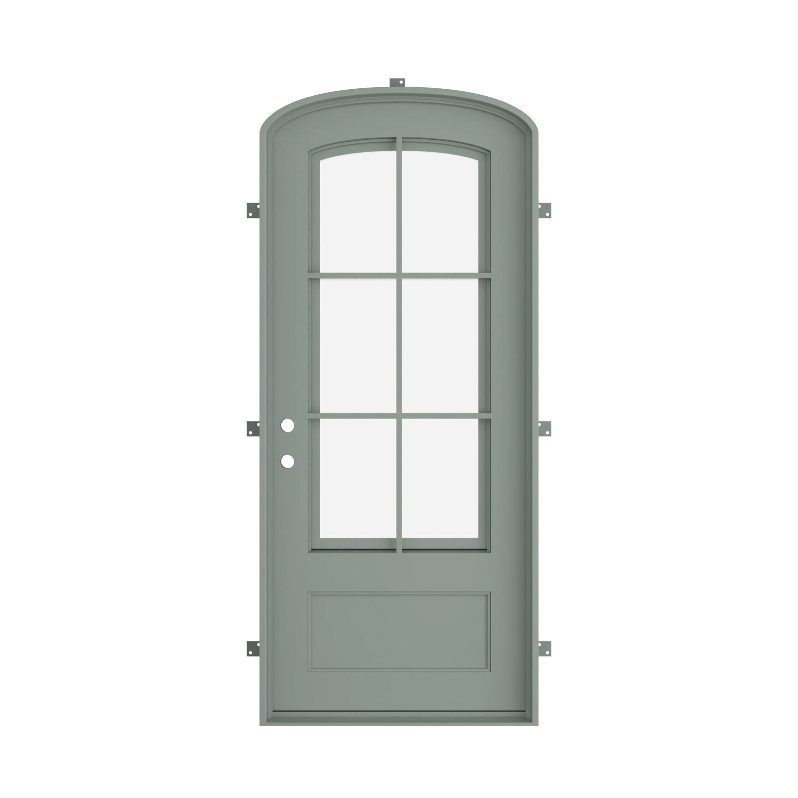 Pinkys Bristol steel door, single, arch, closed