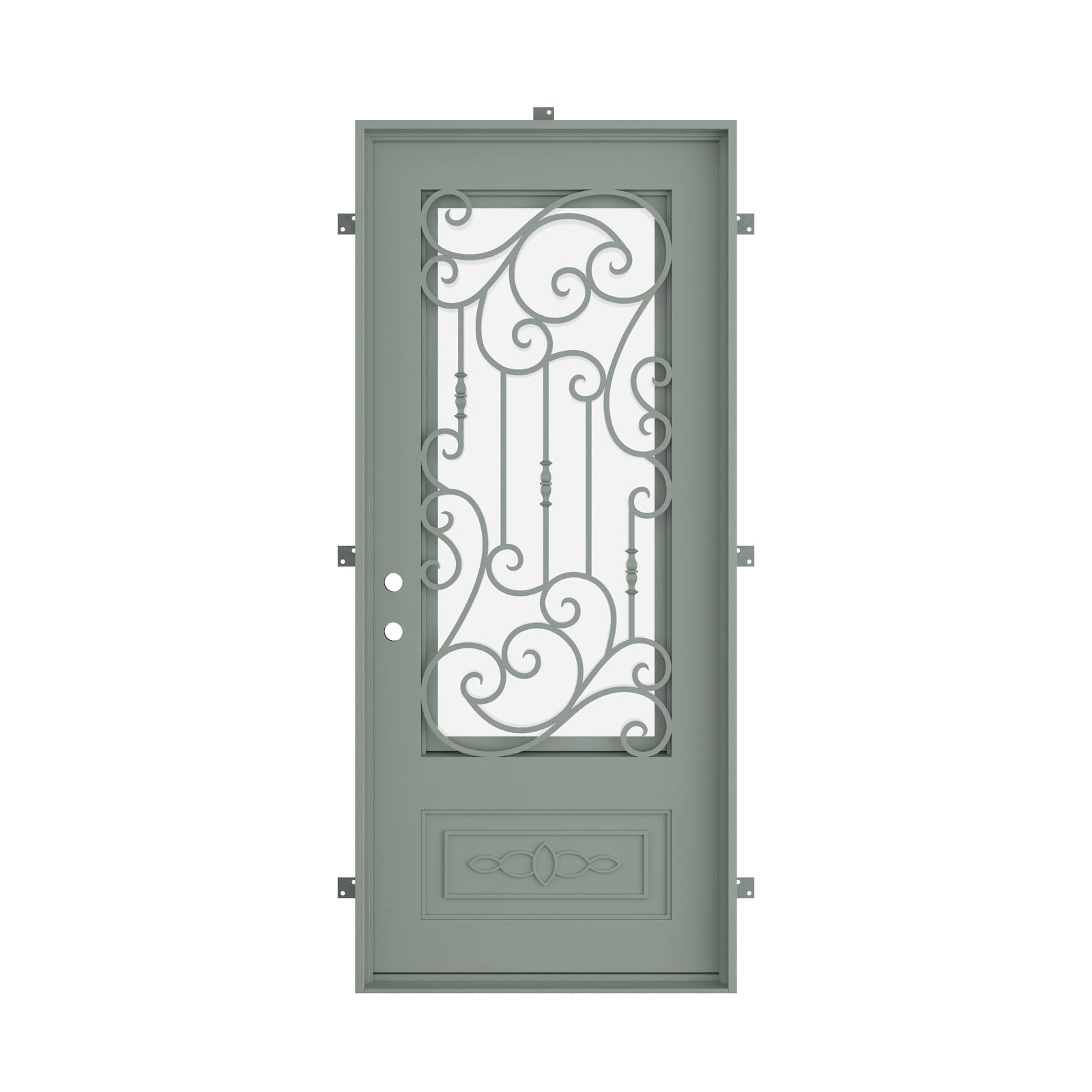 Pinkys Golden Gate steel door, single, flat, closed