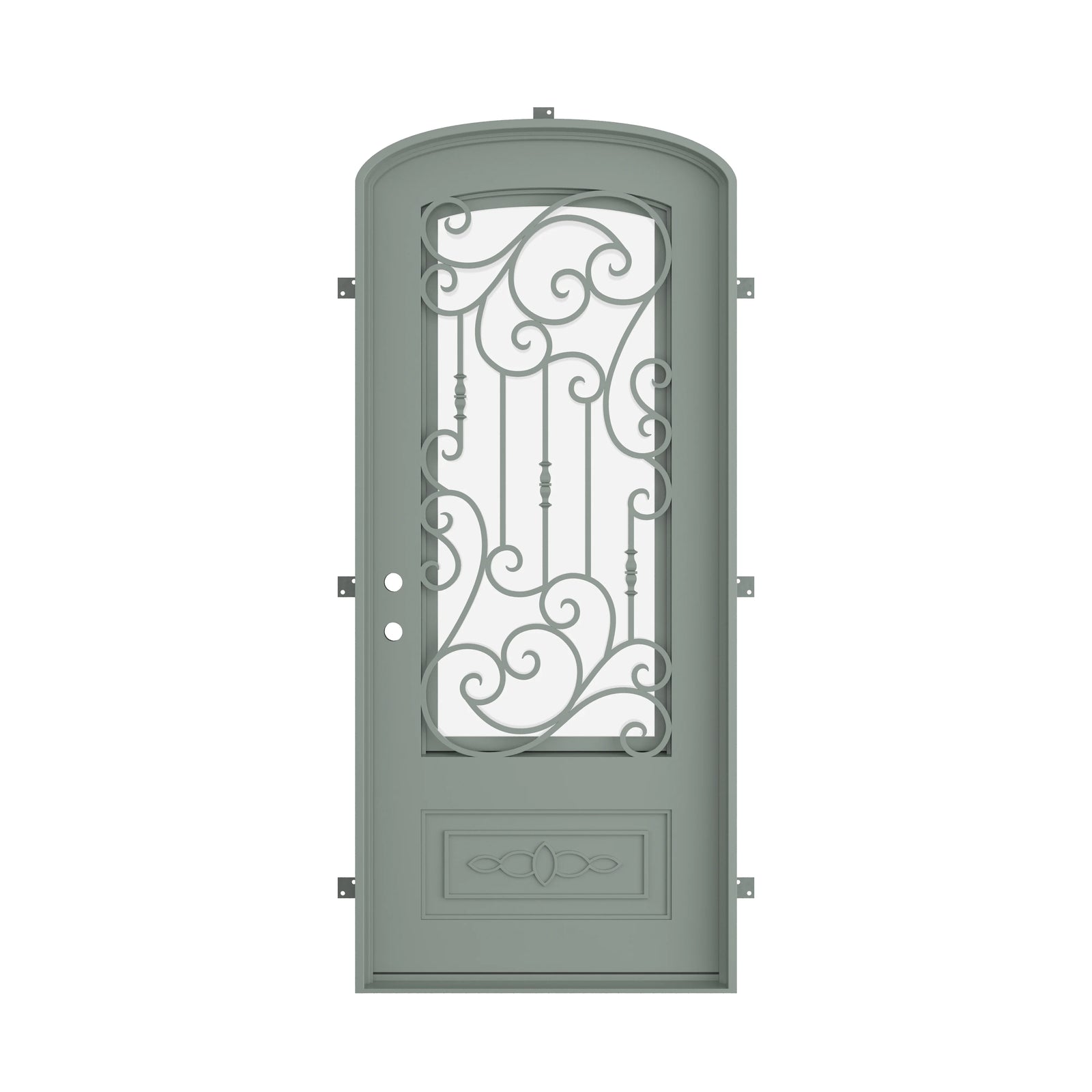 Pinkys Golden Gate steel door, single, mini arch, closed