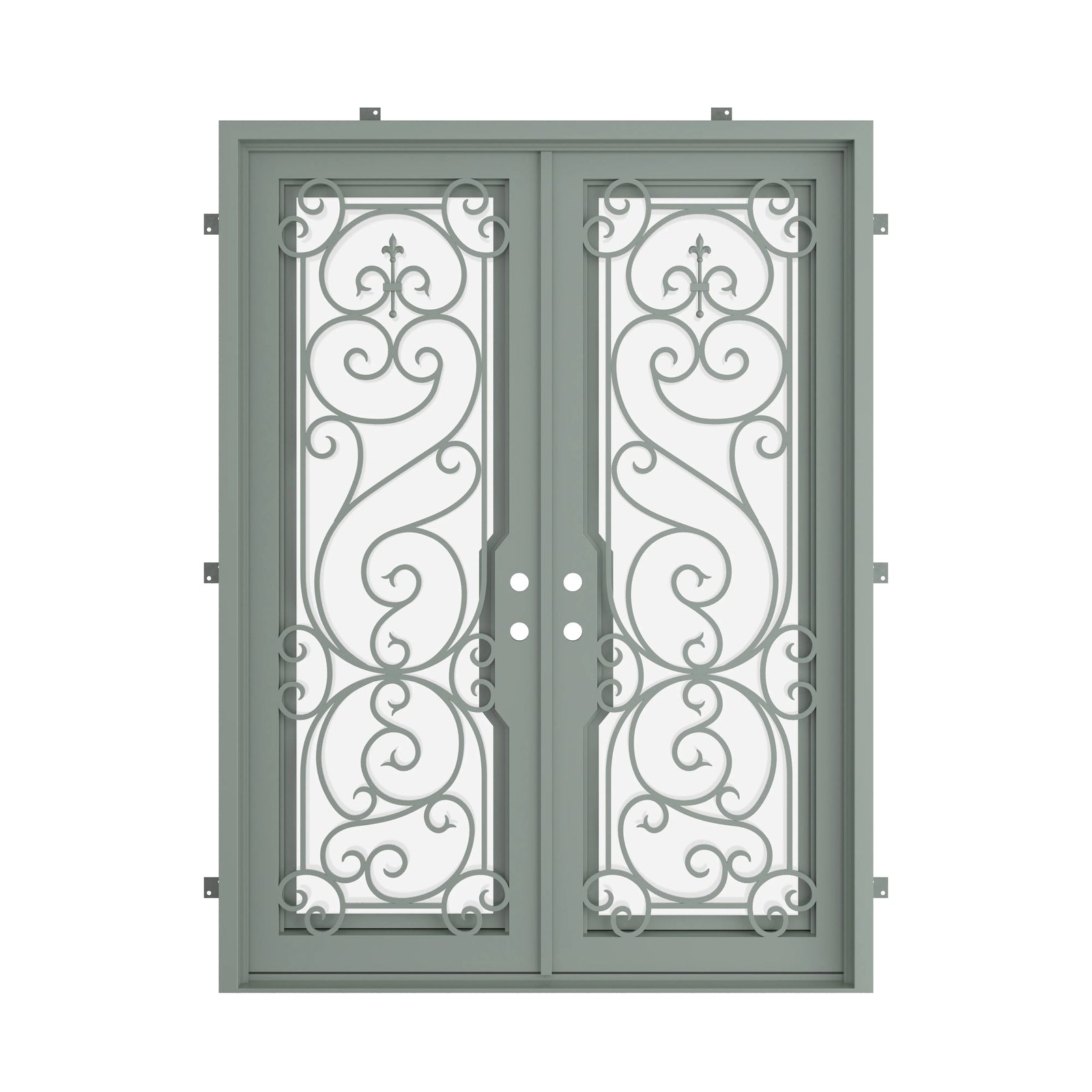 Pinkys Hills steel door, double, flat, closed