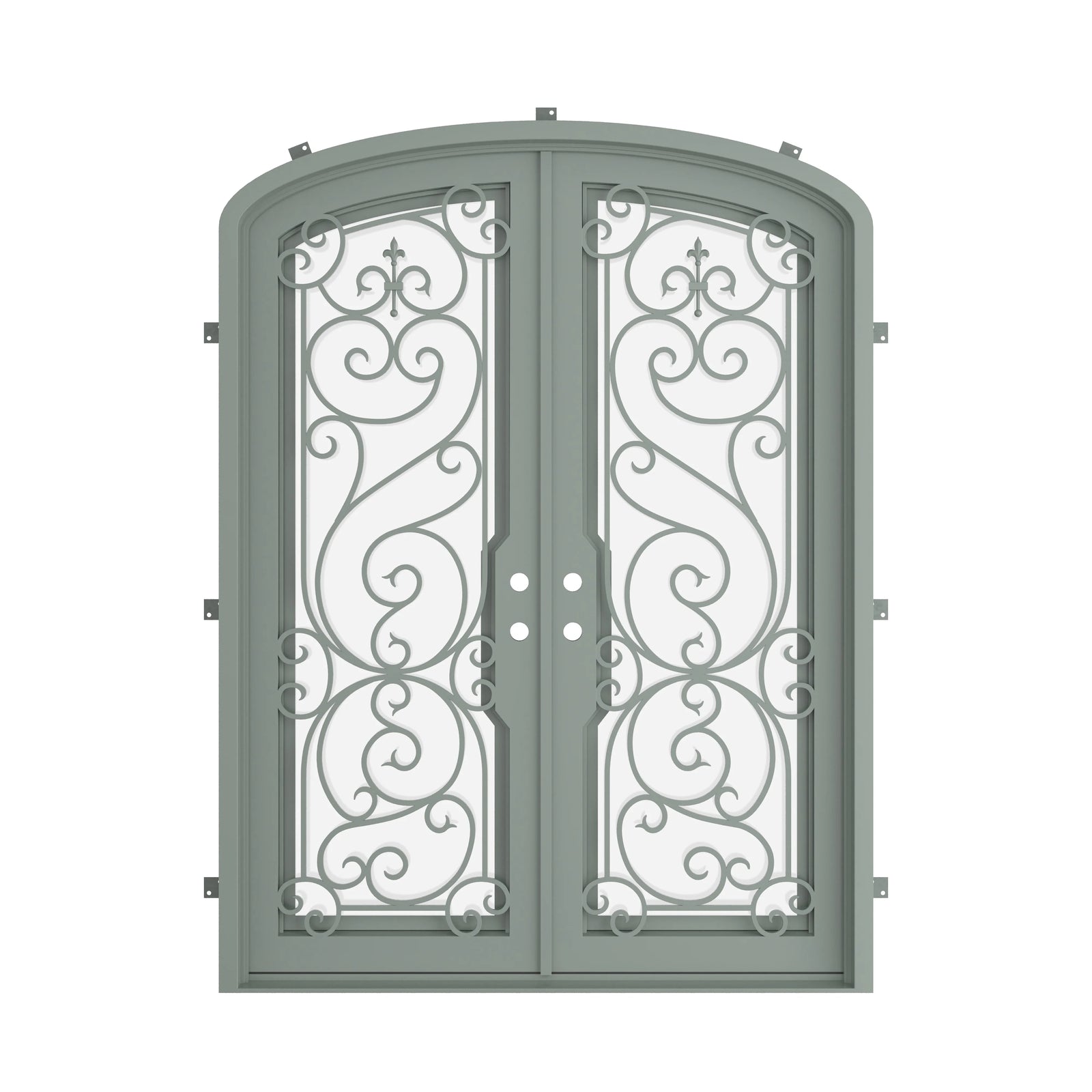 Pinkys Hills steel door, double, mini arch, closed