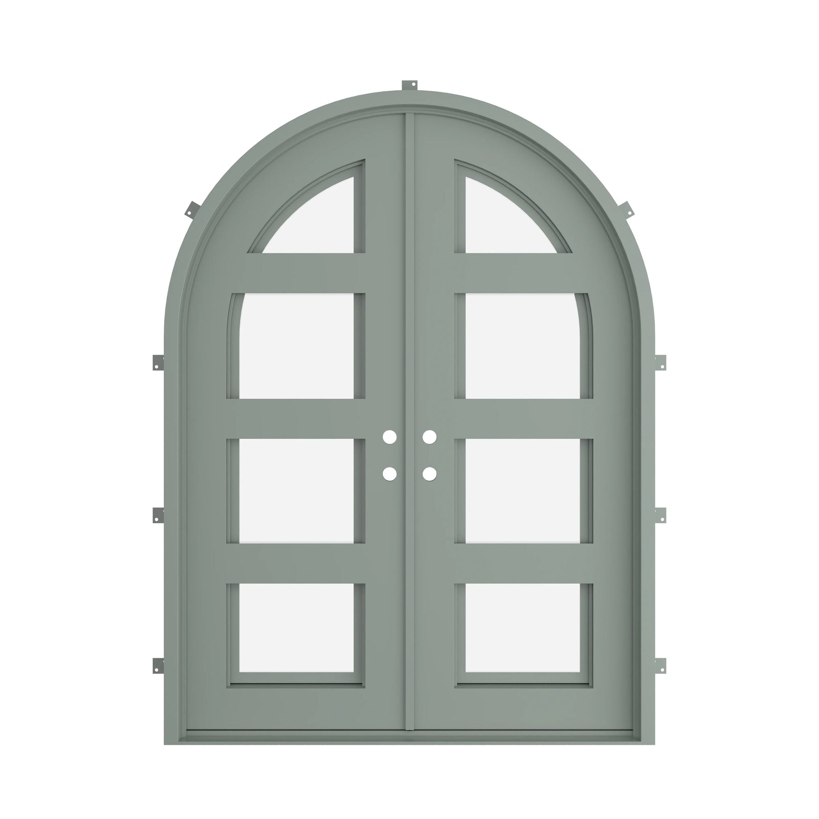 Pinkys Knox steel door, double, full arch, closed