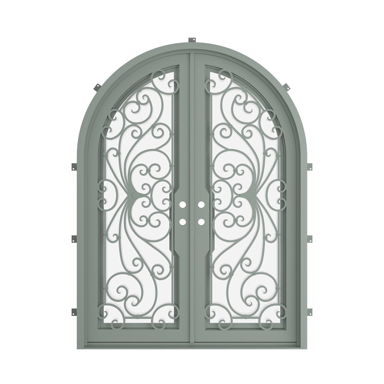 Pinkys Miracle steel door, double, full arch, closed
