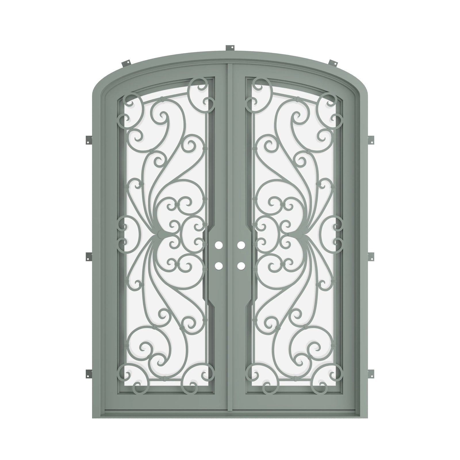 Pinkys Miracle steel door, double, arch, closed