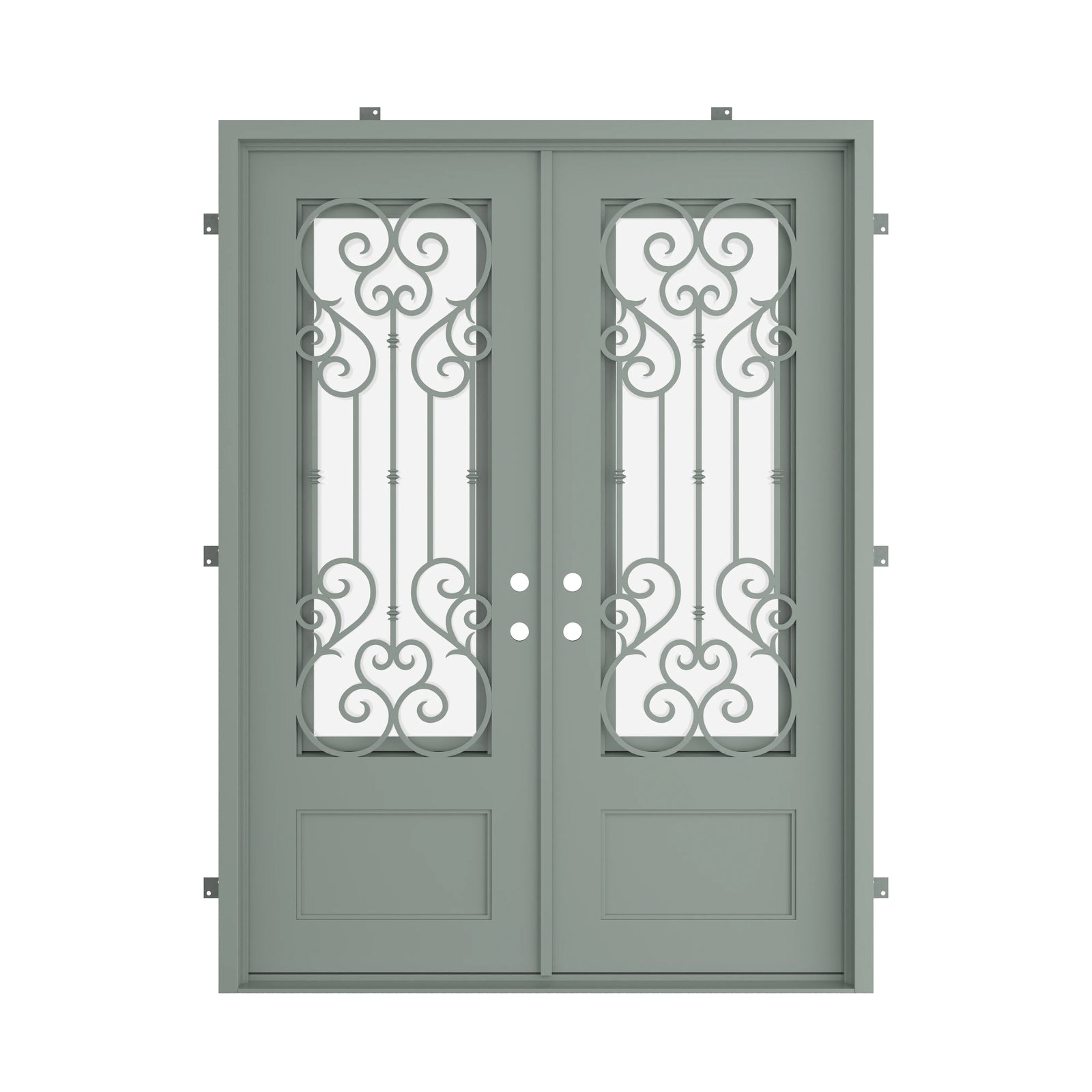 Pinkys New York steel door, double, flat, closed