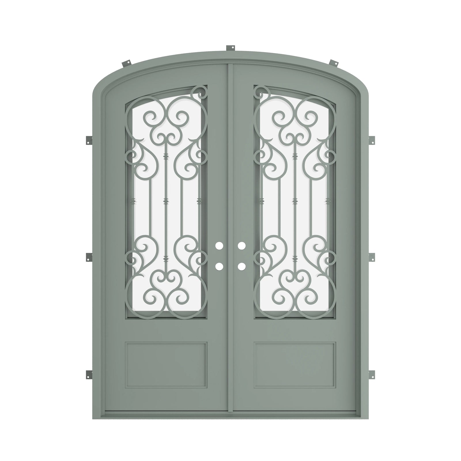 Pinkys New York steel door, double, mini arch, closed