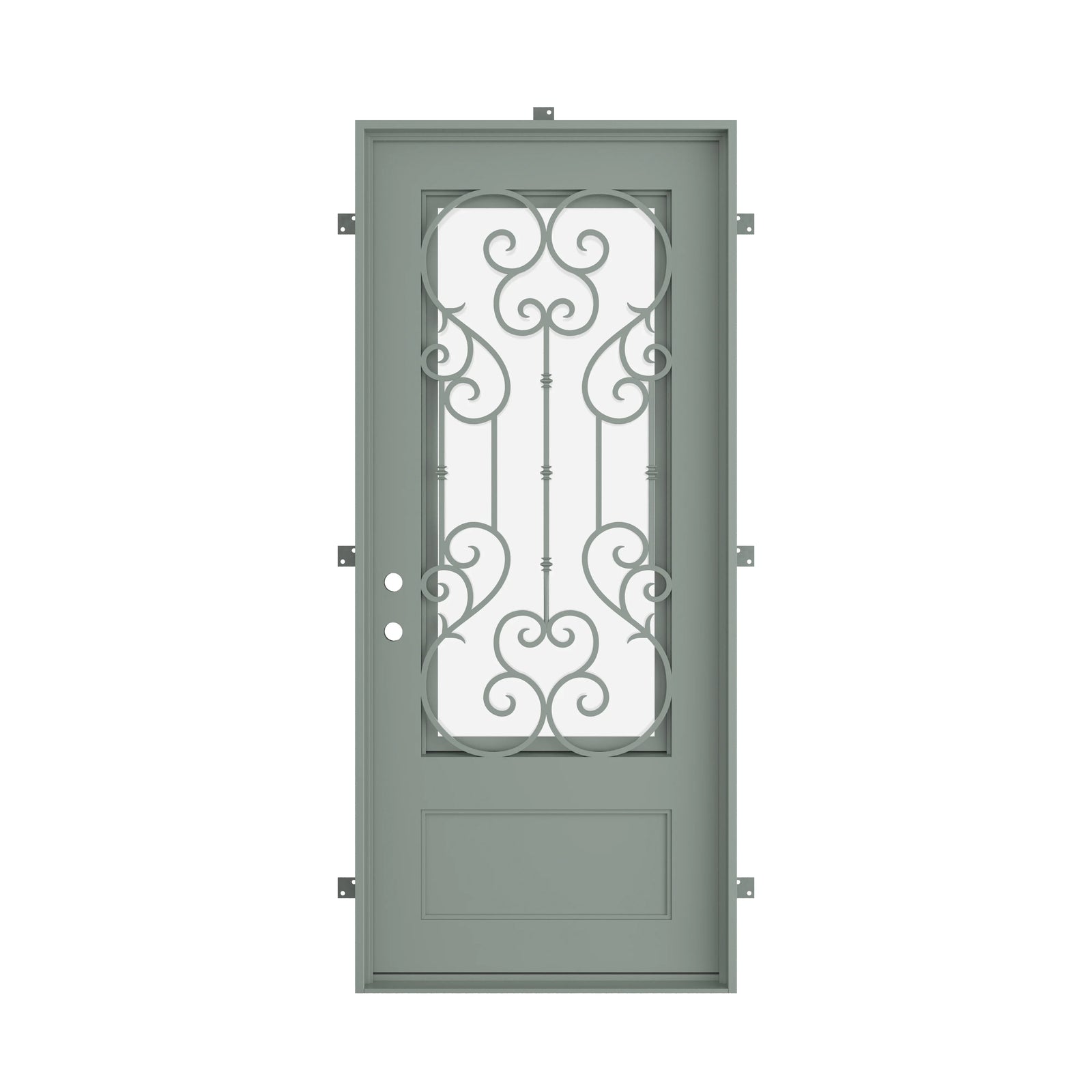 Pinkys New York steel door, single, flat, closed