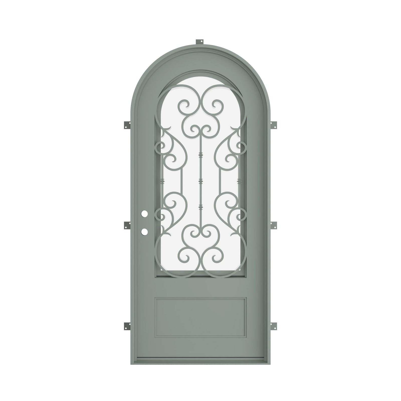 Pinkys New York steel door, single, arch, closed