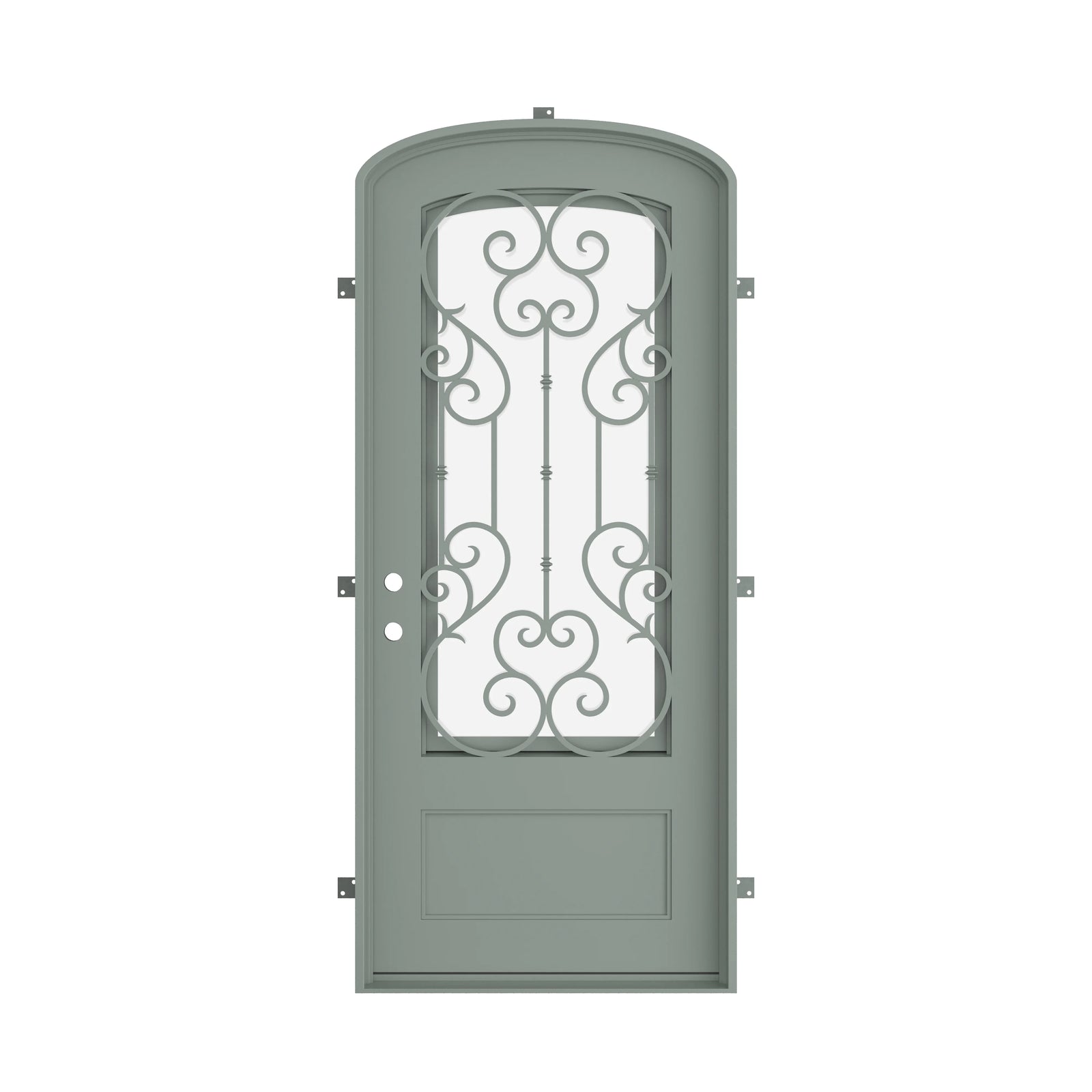 Pinkys New York steel door, single, mini arch, closed
