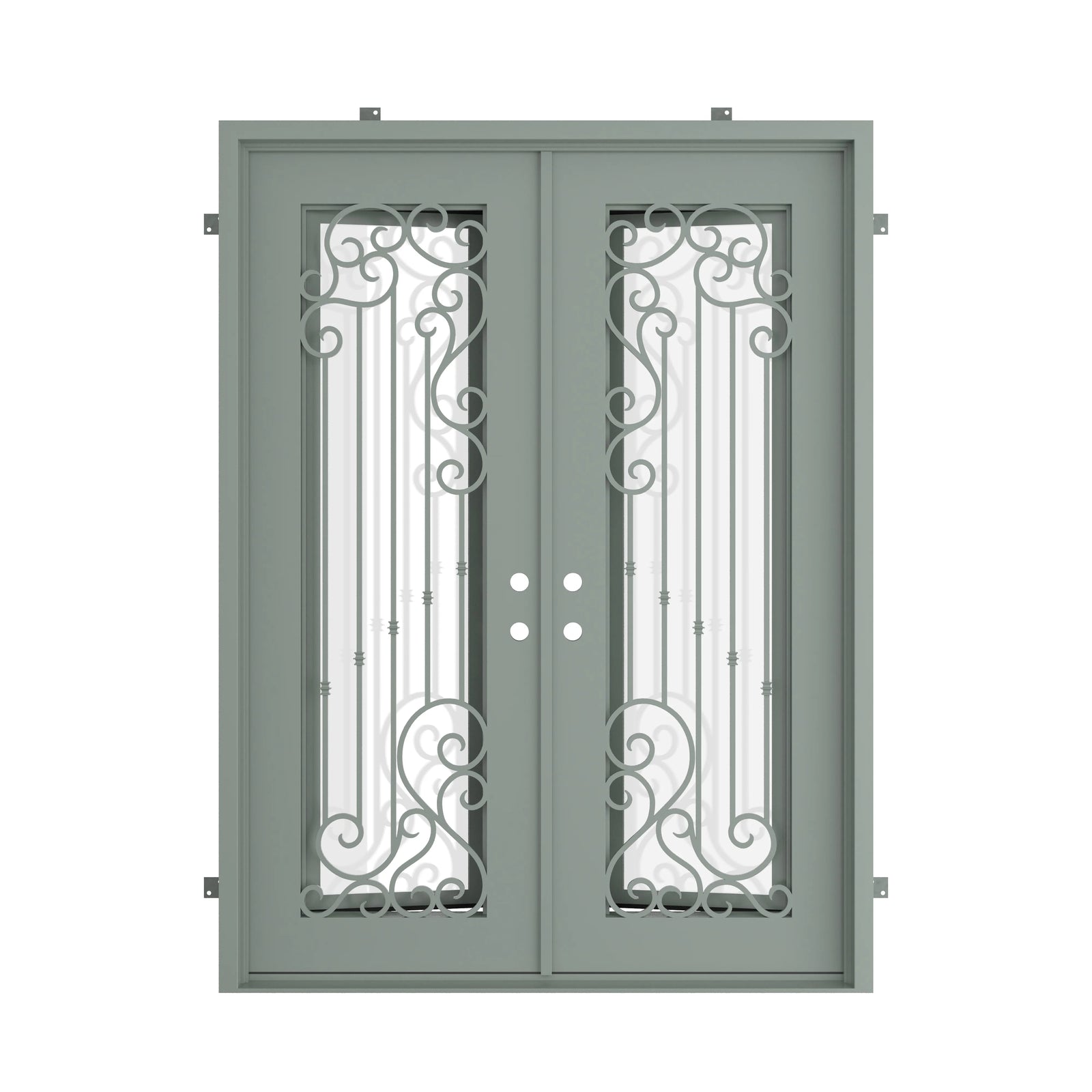 Pinkys Paris steel door, double, flat, closed