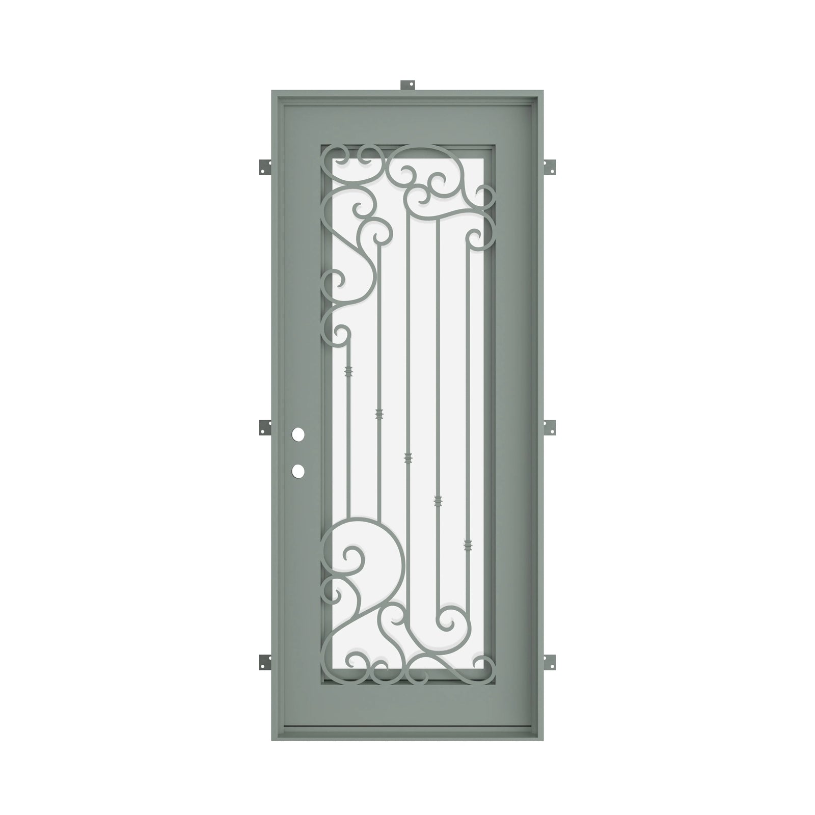 Pinkys Paris steel door, single, flat, closed