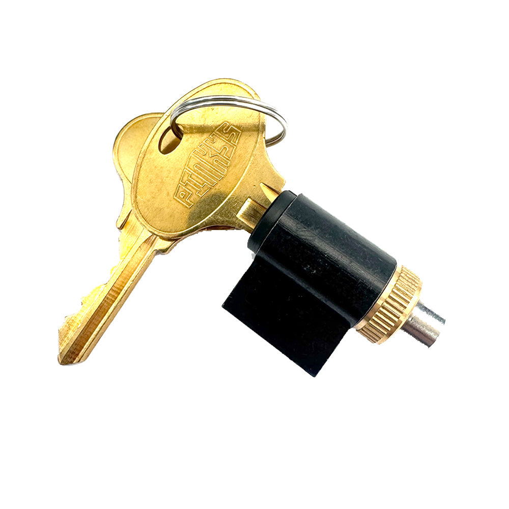 Cylinder replacement schlage keyway with 2 keys in black finish.