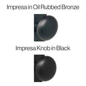 Impresa Knobs from Weslock in black and oil rubbed bronze