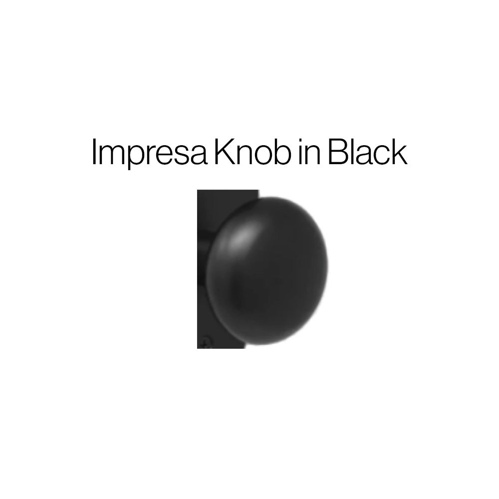 weslock impresa knob in black - round smooth door knob