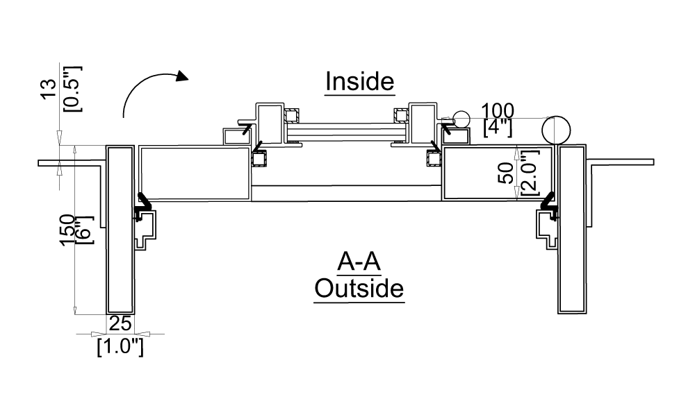 Cut Sheet for In-Swinging Iron Single Doors