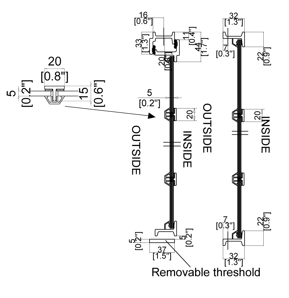 Cut Sheet for Interior Steel Doors with Side Windows 01