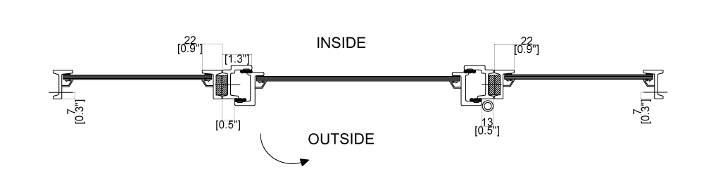 Out Swing Cut Sheet for Interior Single Steel Doors with Side Windows
