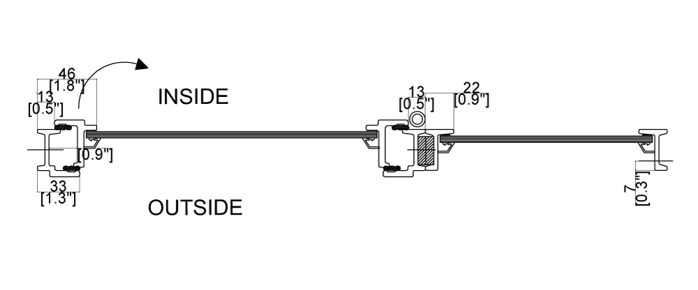 Cut Sheet for Single Interior In-Swing Steel Door with Single Side Window