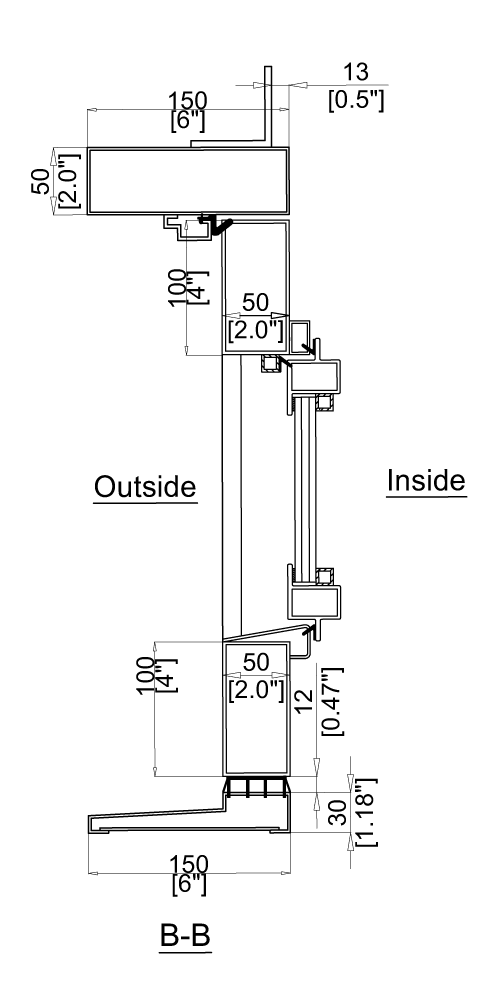 Side View Cut Sheet for Iron Doors